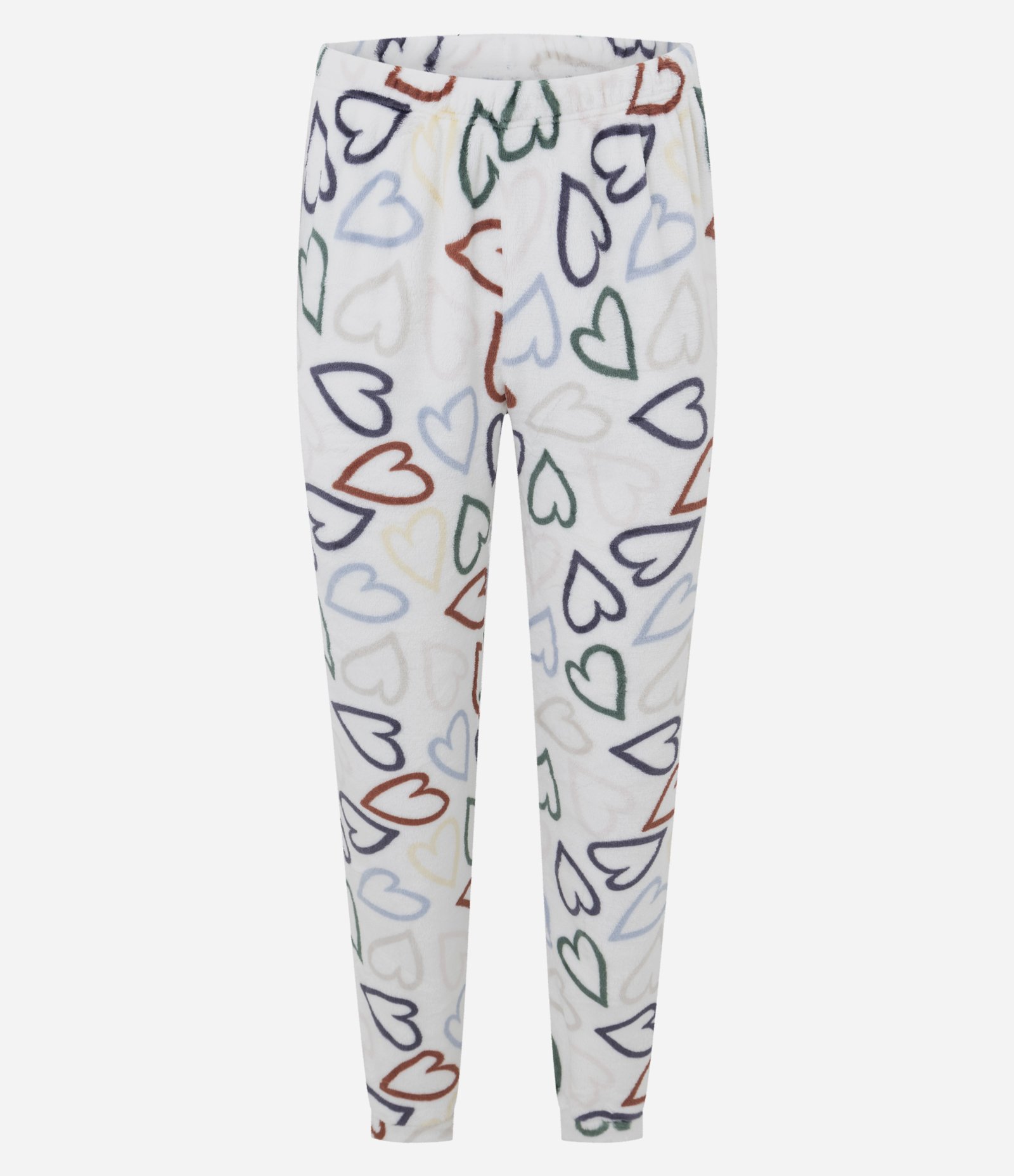 Pijama Longo com Estampa de Coração Cinza 5