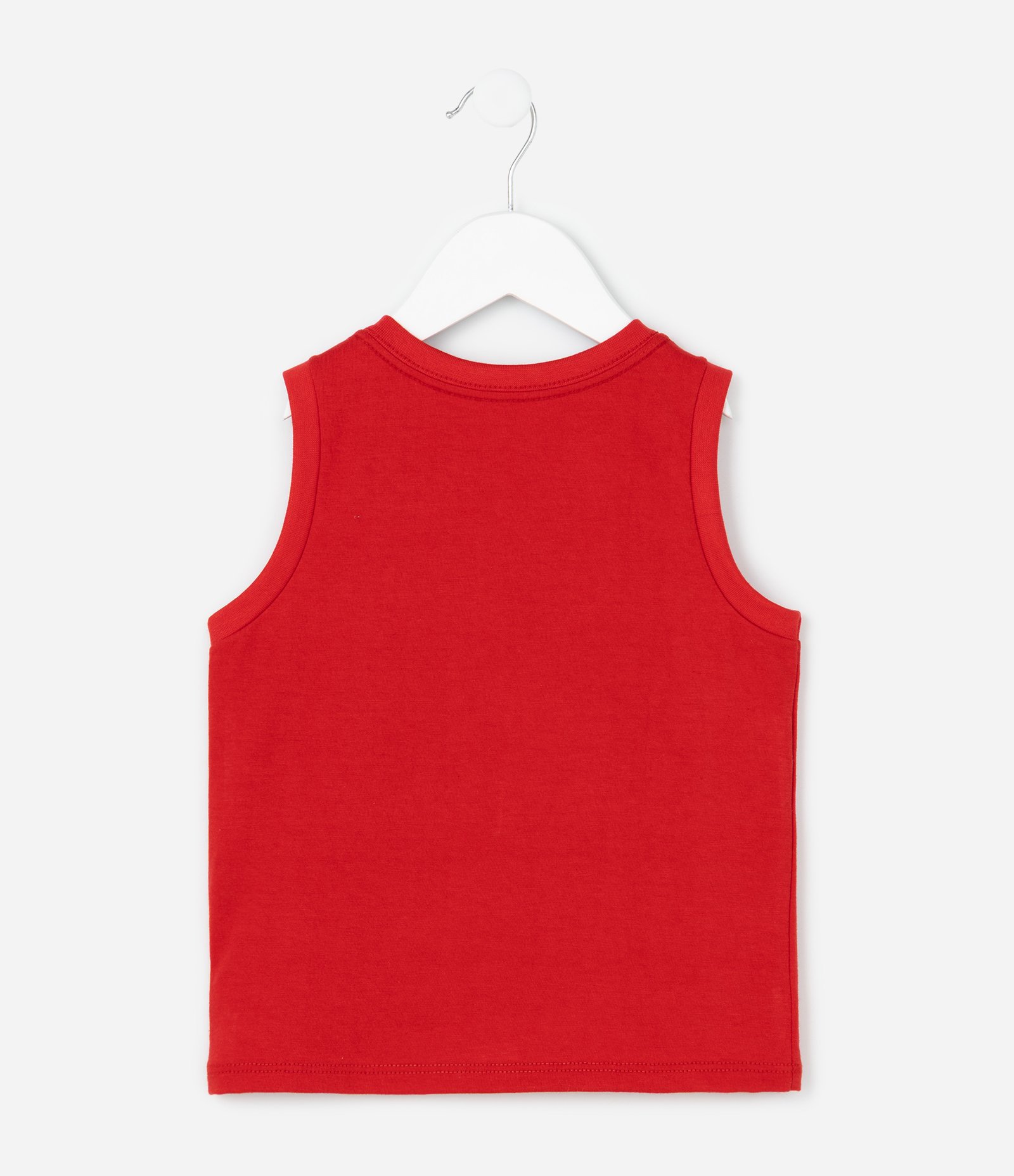 Regata Básica Infantil em Algodão - Tam 1 a 5 Anos Vermelho 3