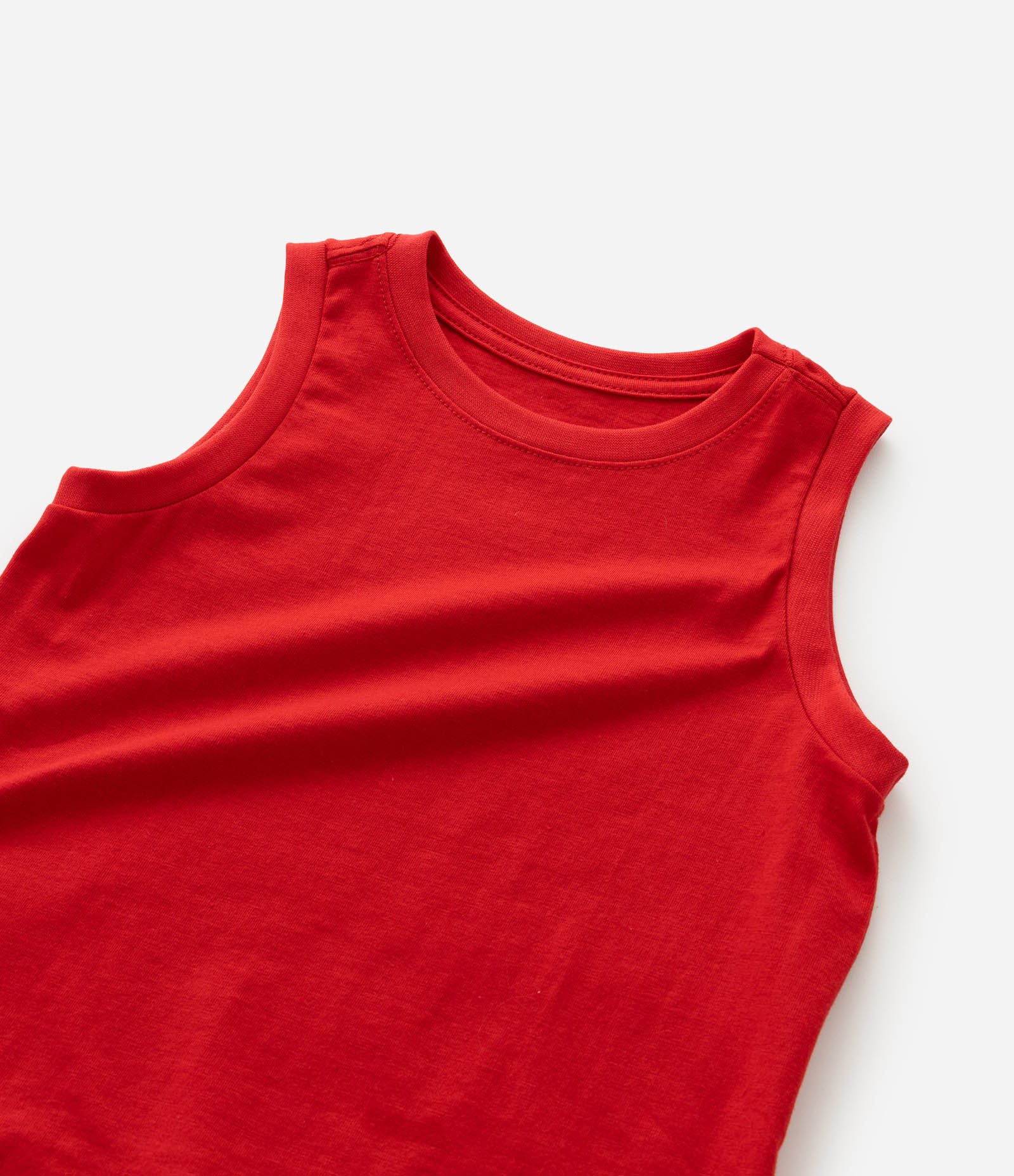 Regata Básica Infantil em Algodão - Tam 1 a 5 Anos Vermelho 5