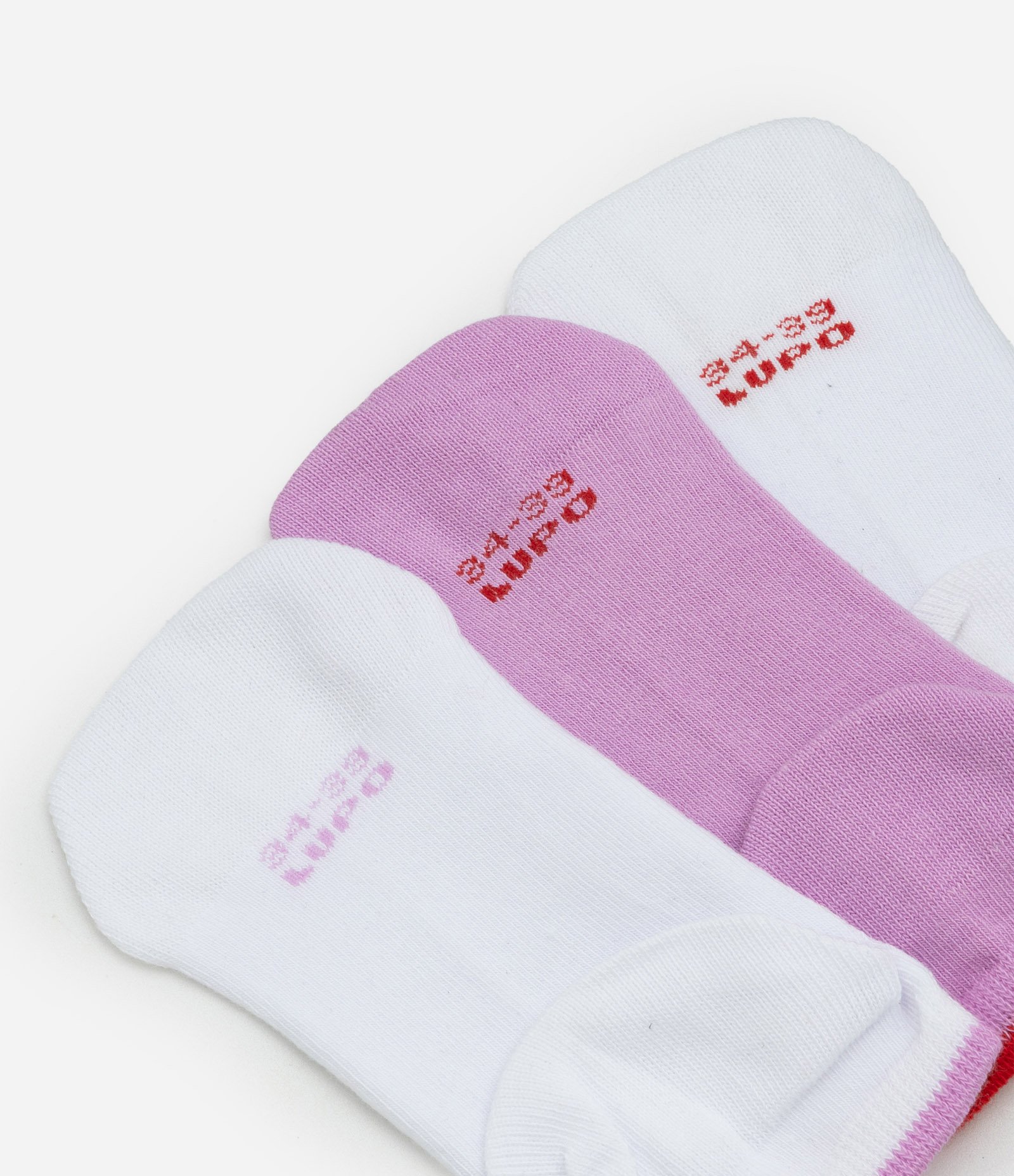 Kit 03 Meias Cano Curto em Algodão com Contraste Lupo Lilás/Branci 4