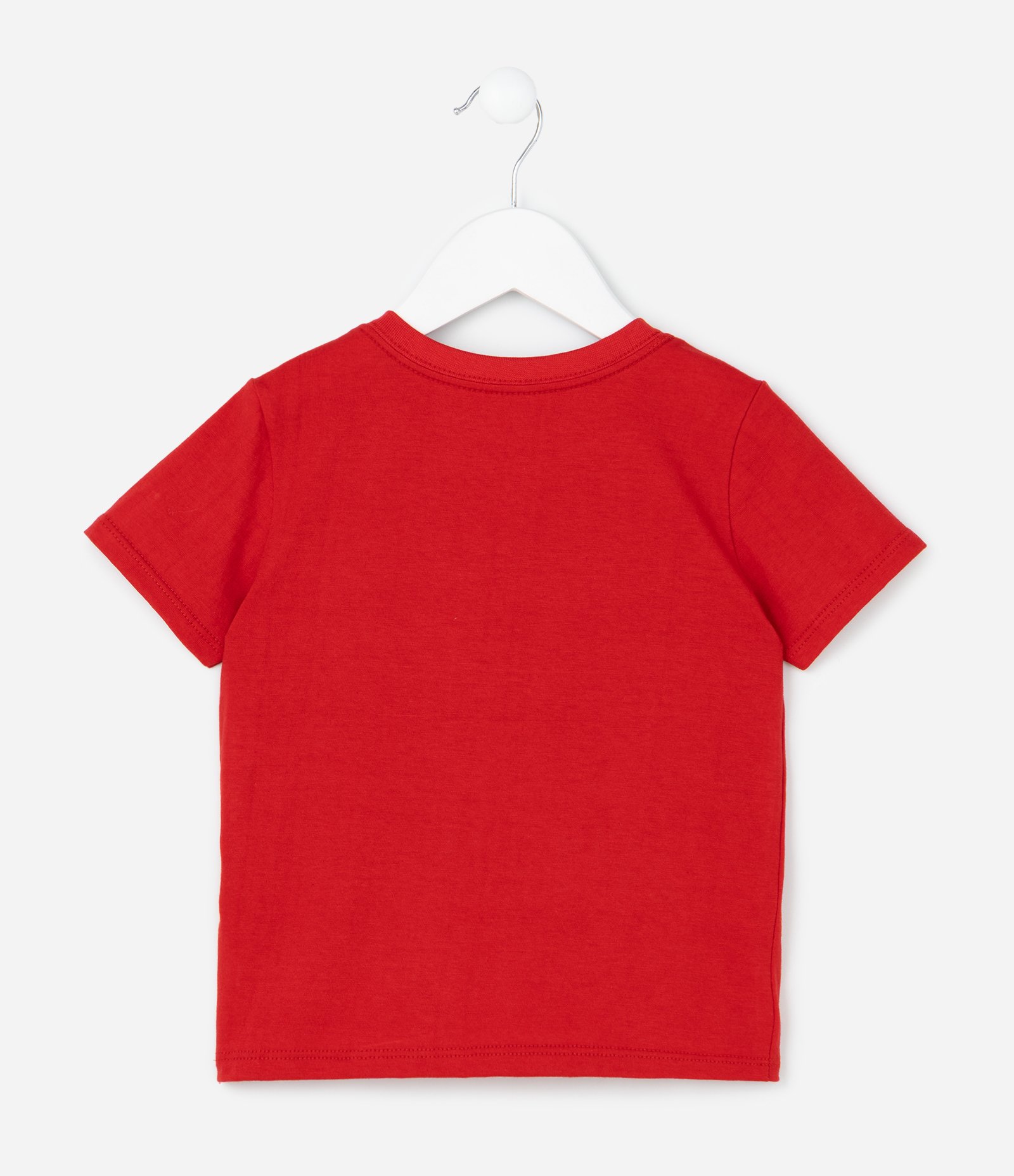 Camiseta Infantil Básica com Etiqueta Bordadinha - Tam 1 a 5 anos Vermelho 2