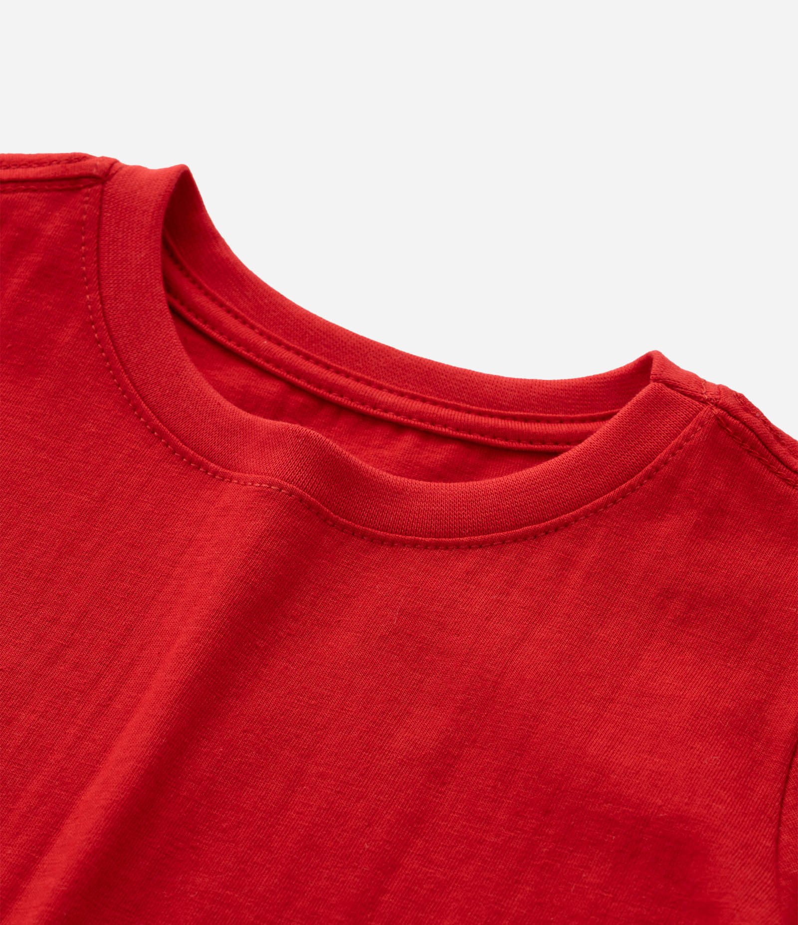 Camiseta Infantil Básica com Etiqueta Bordadinha - Tam 1 a 5 anos Vermelho 4