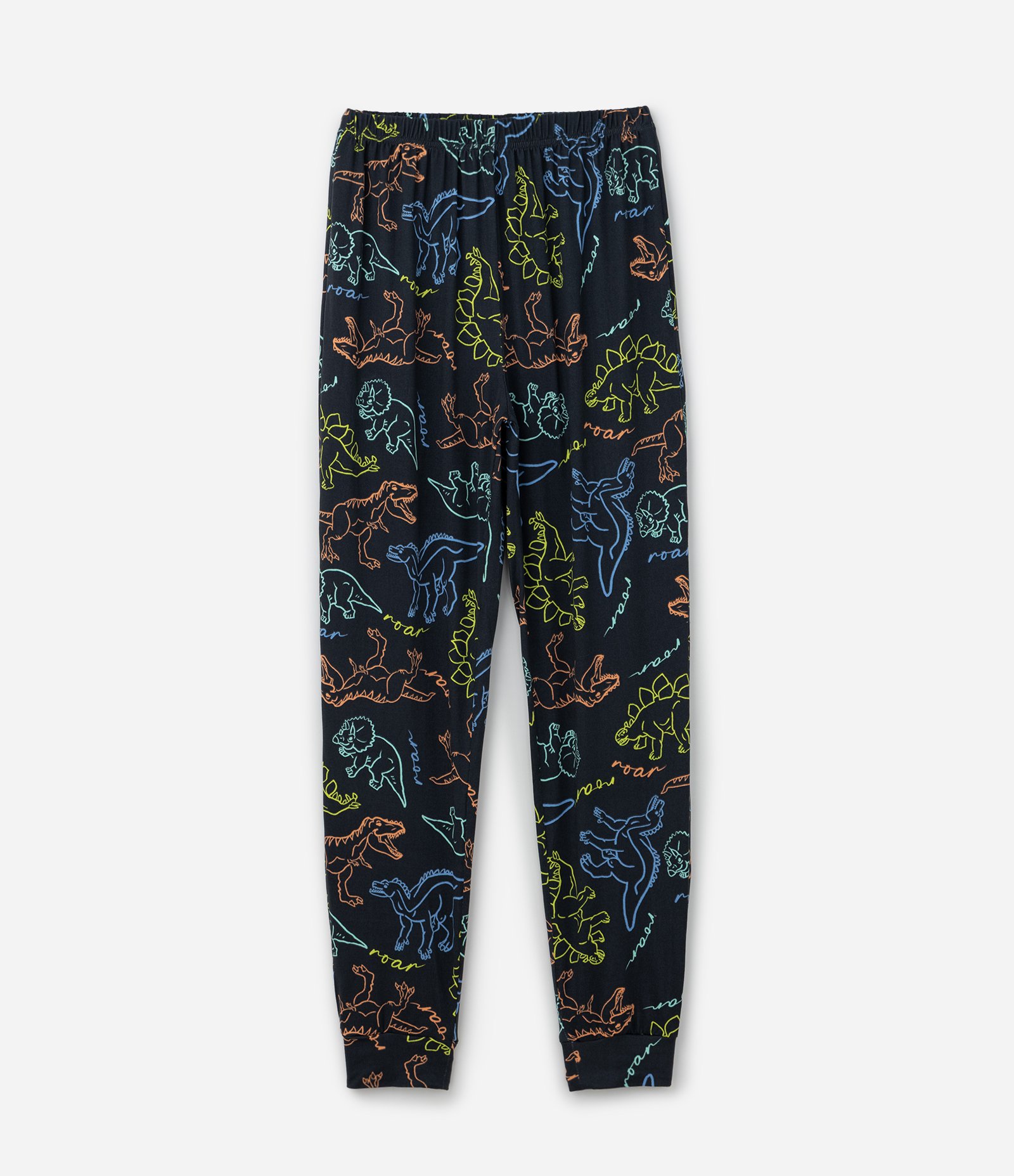 Pijama Infantil Longo com Estampa Dinossauros – Tam 4 a 14 Anos Preto 4