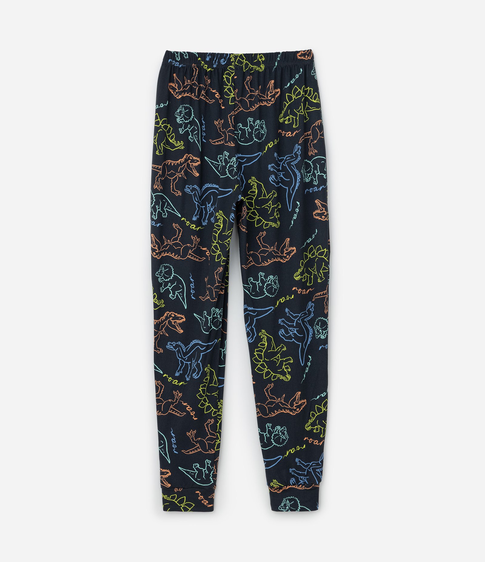 Pijama Infantil Longo com Estampa Dinossauros – Tam 4 a 14 Anos Preto 5