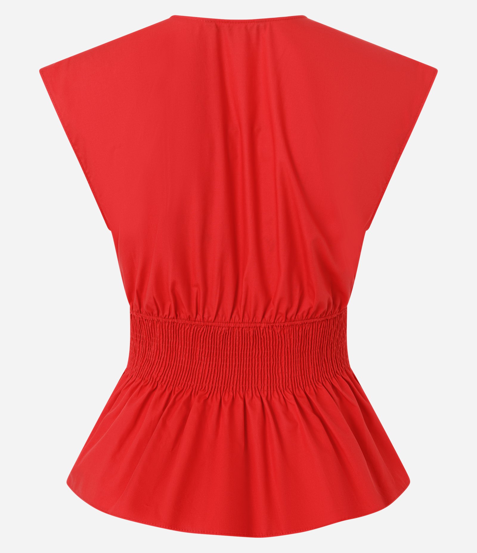 Blusa Peplum com Lastex na Cintura Vermelho 6
