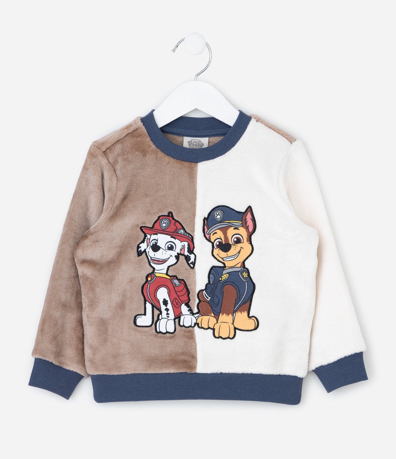 Pijama Infantil Longo com Estampa Patrulha Canina – Tam 2 a 6 Anos Bege/Branco 4