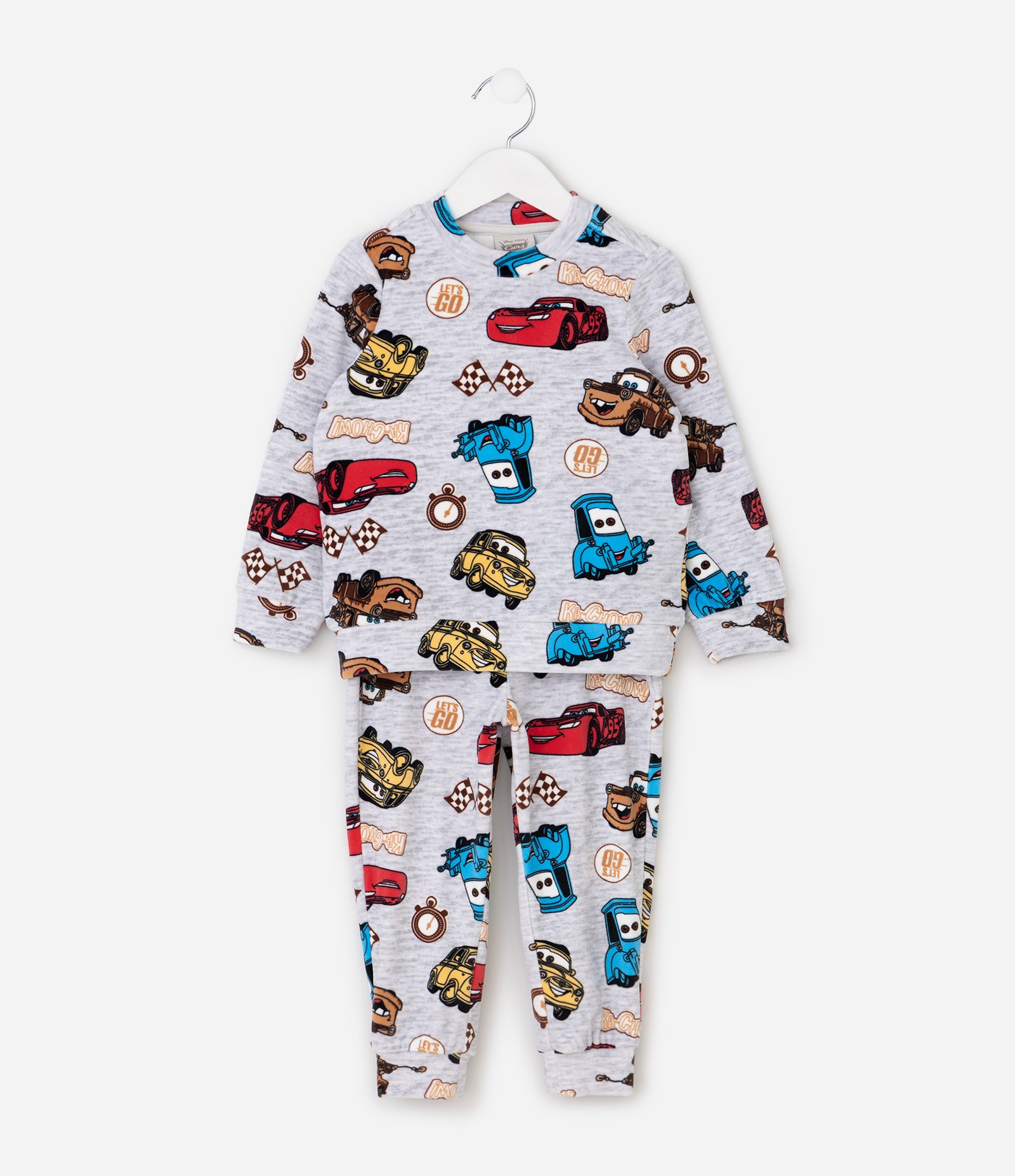 Pijama Infantil com Estampa Fullprint Carros – Tam 2 a 8 Anos Cinza 1