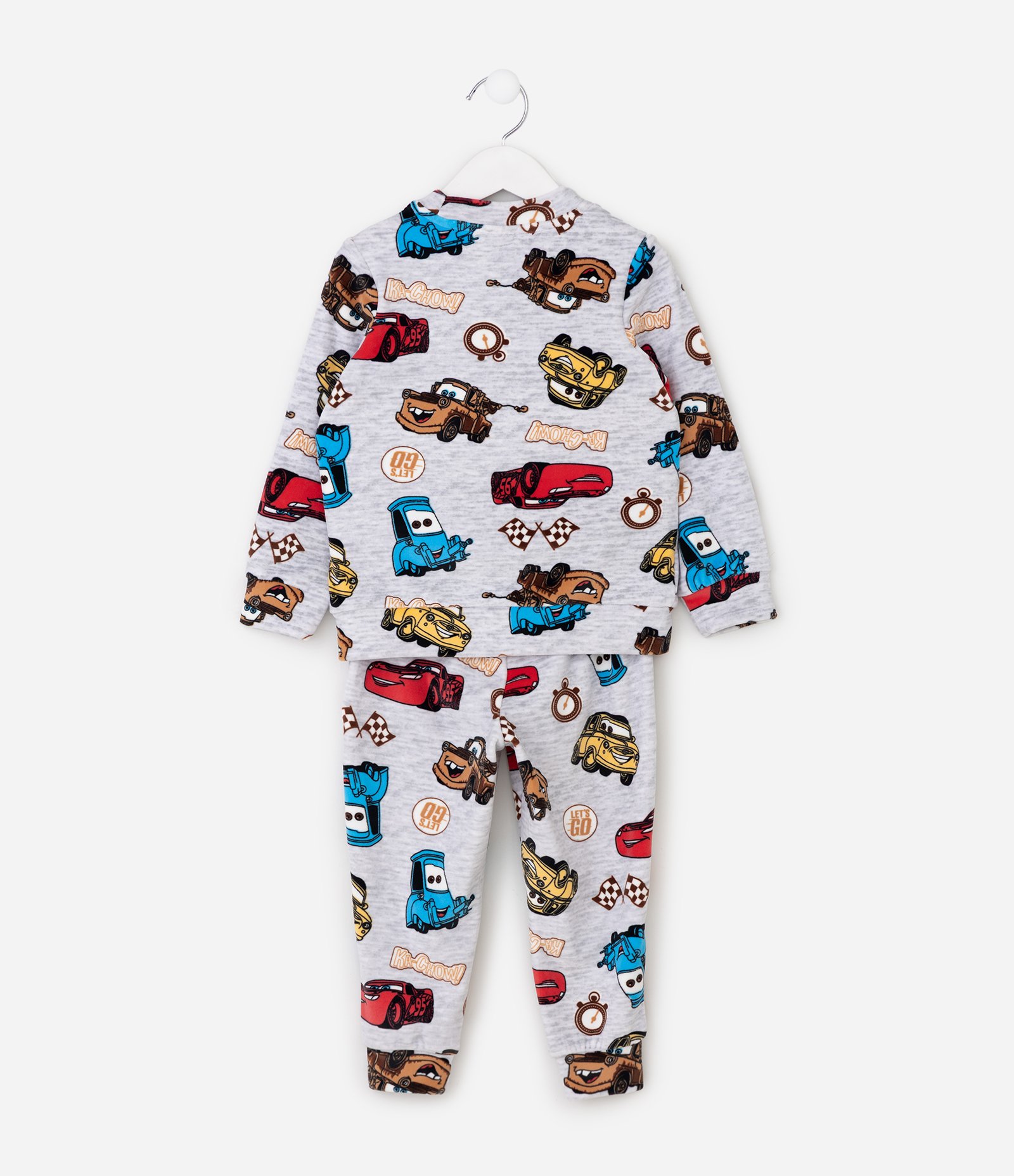 Pijama Infantil com Estampa Fullprint Carros – Tam 2 a 8 Anos Cinza 2