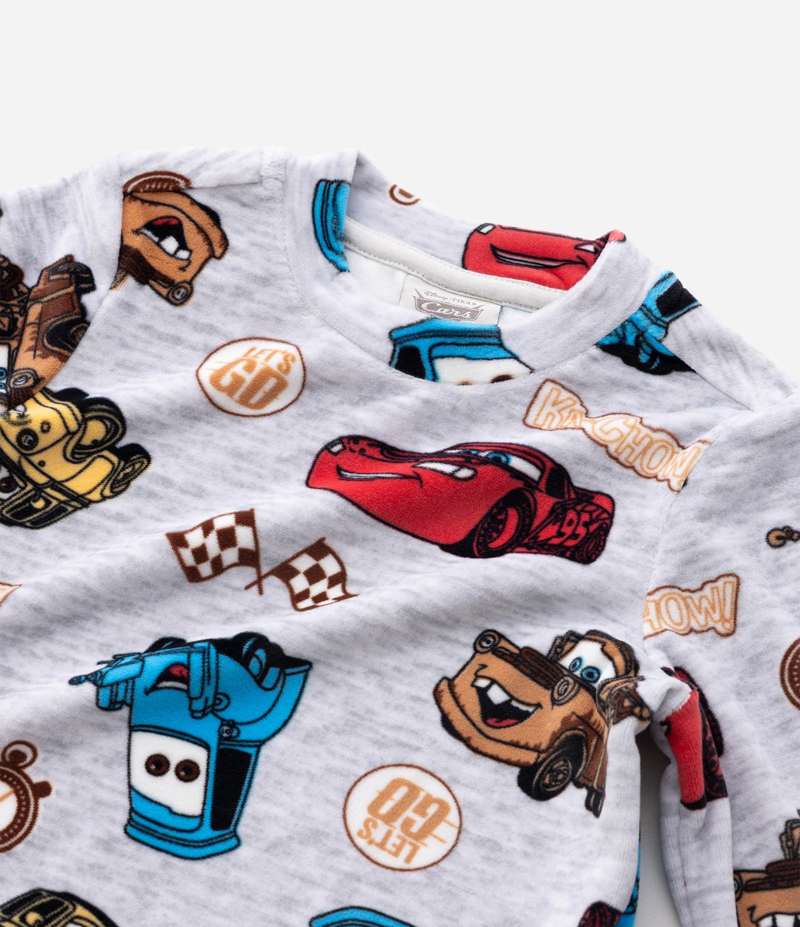 Pijama Infantil com Estampa Fullprint Carros – Tam 2 a 8 Anos Cinza 4