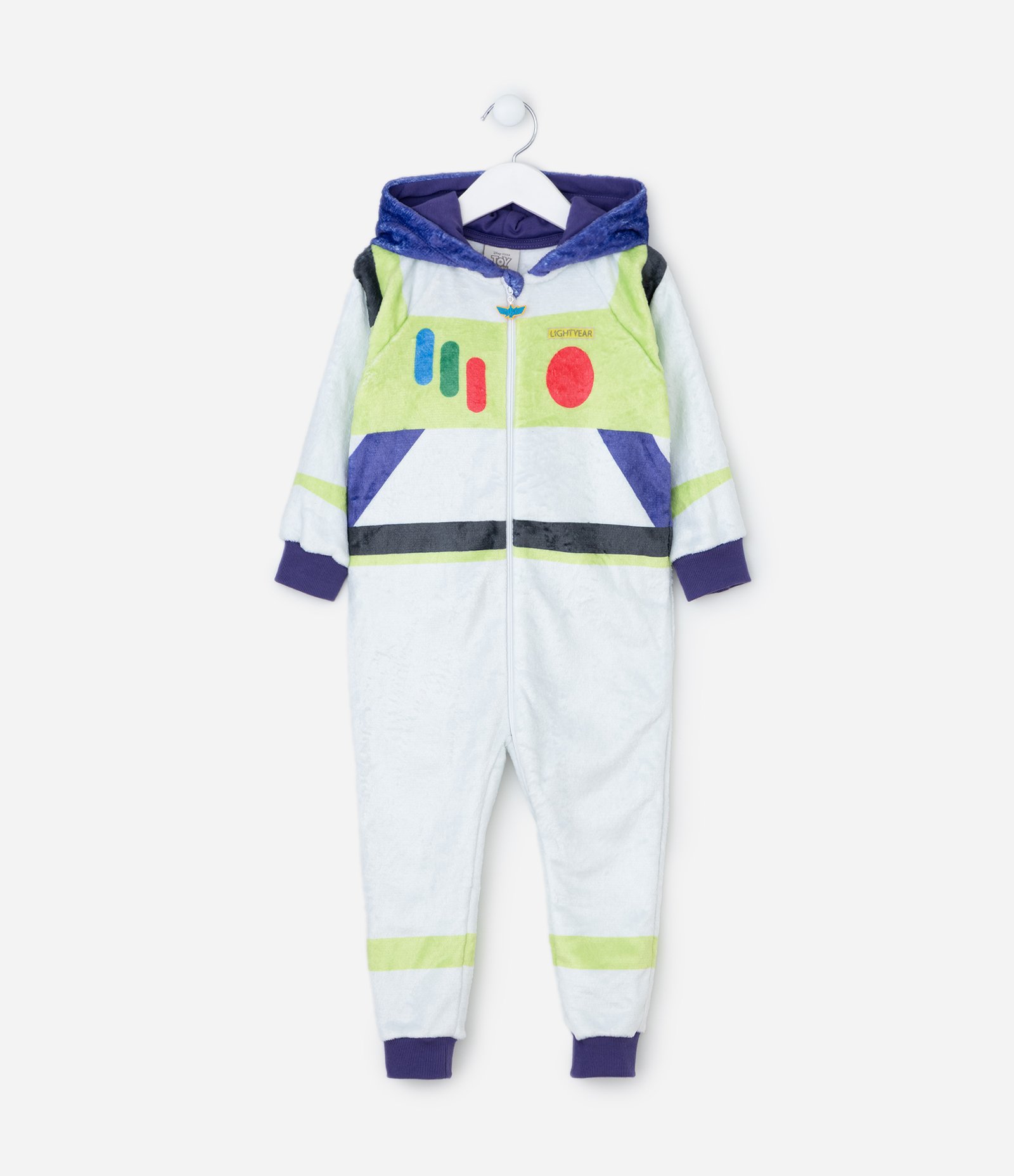 Pijama Infantil Jumper Buzz Lightyear – Tam 2 a 8 Anos Branco/Verde/Roxo 1