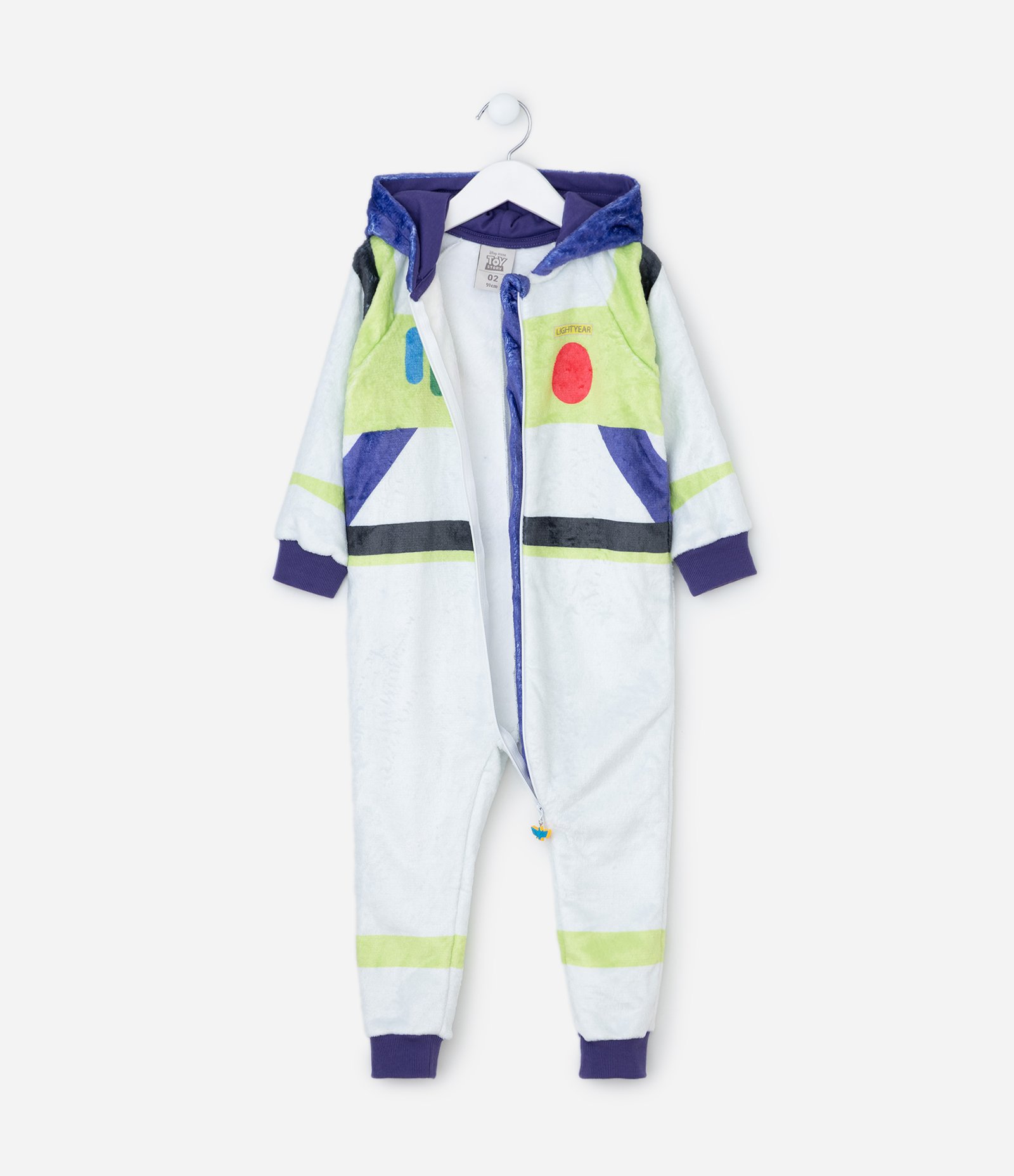 Pijama Infantil Jumper Buzz Lightyear – Tam 2 a 8 Anos Branco/Verde/Roxo 2