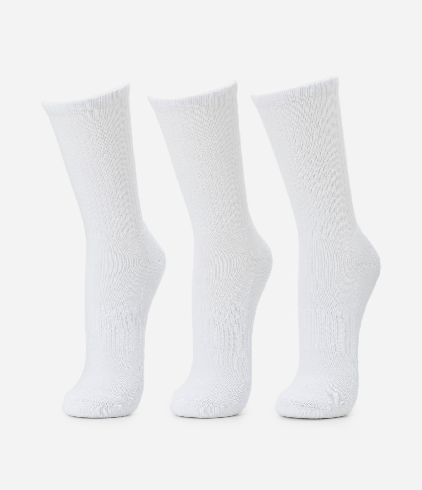 Kit 03 Meias Cano Alto em Algodão Atoalhado Branco 1