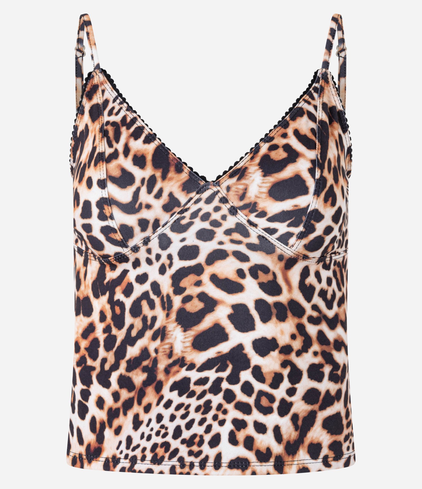 Blusa de Alça em Microfibra com Estampa Animal Marrom 4