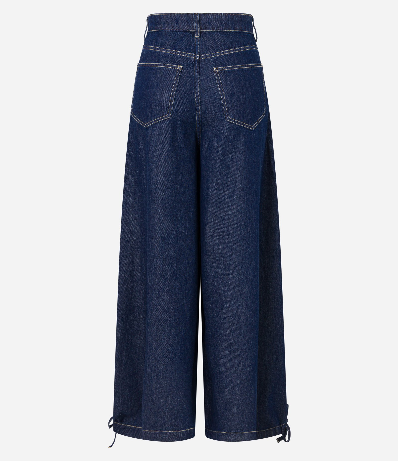 Calça Aladim em Jeans com Pregas Azul 5