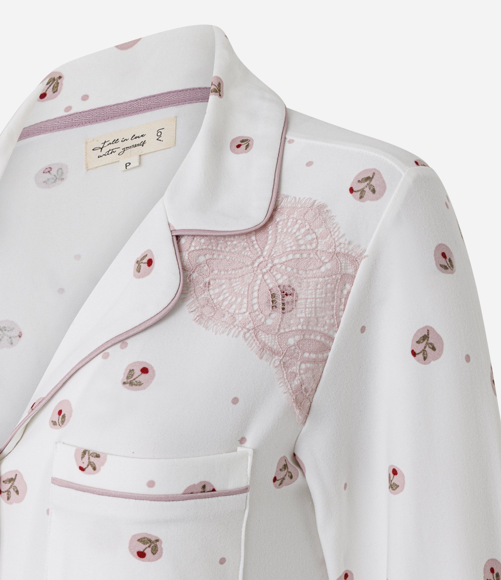 Camisola Americana Peach Touch com Estampa Floral Branco 4