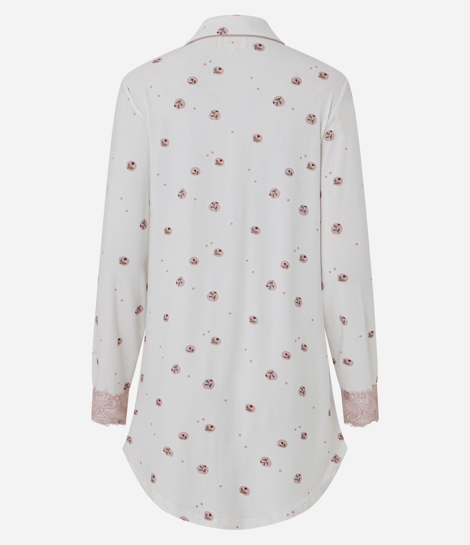 Camisola Americana Peach Touch com Estampa Floral Branco 5