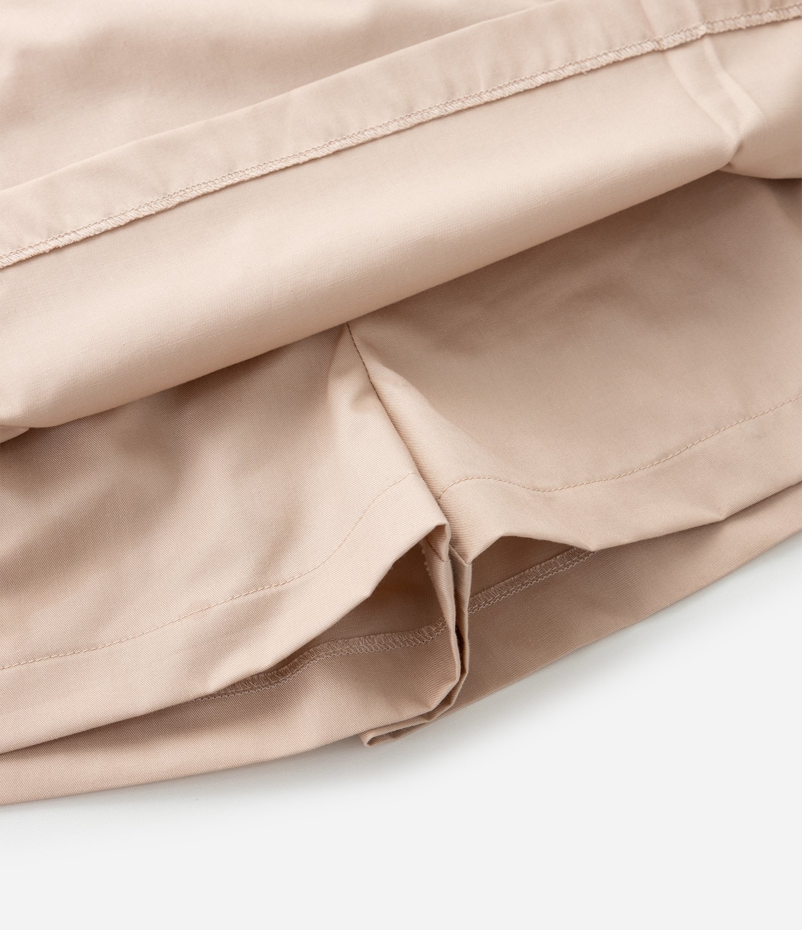 Short Saia Infantil em Sarja com Pregas e Lacinho - Tam 5 a 16 anos Bege 7