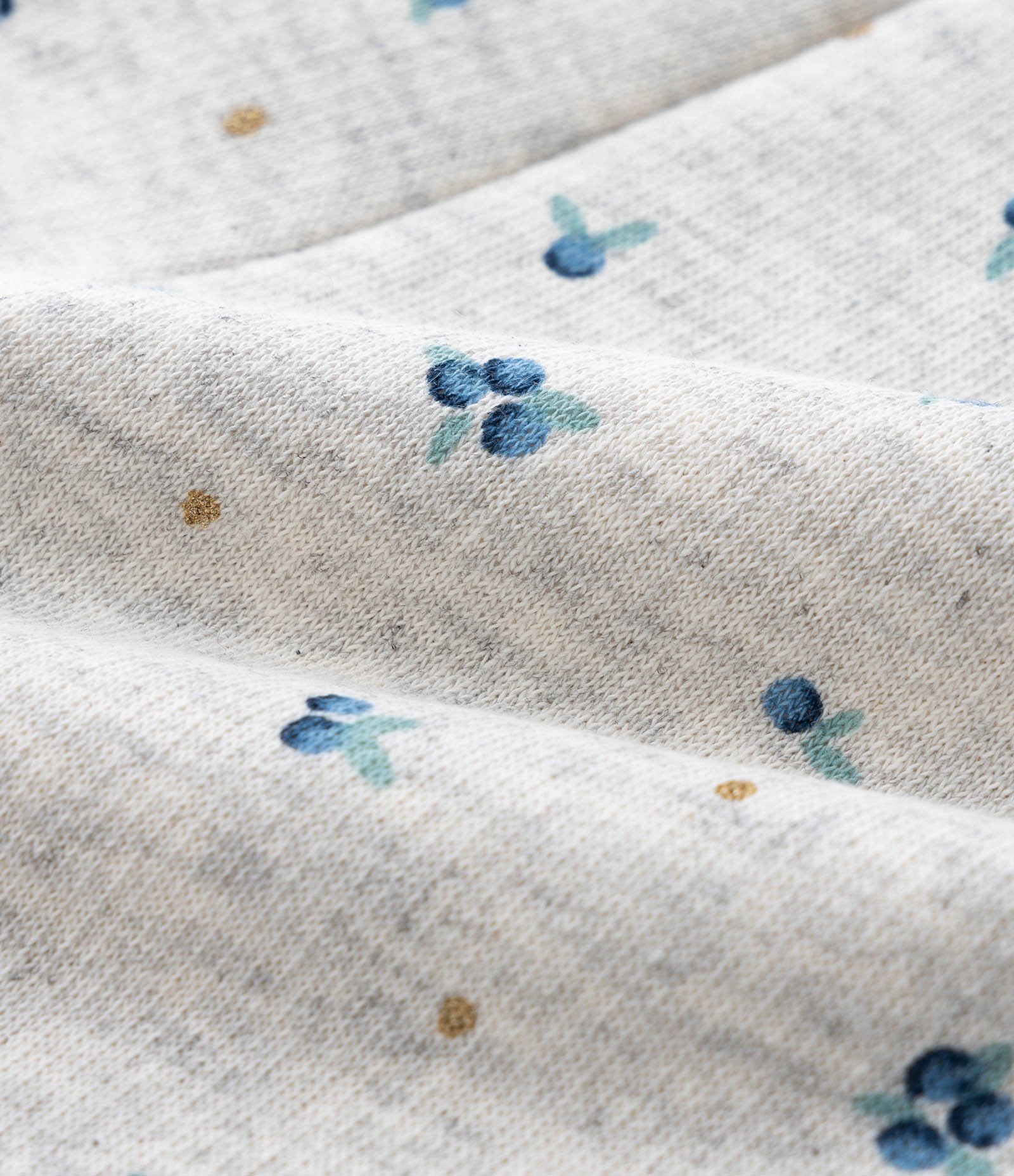 Calça Jogger em Moletom com Felpa com Estampa de Blueberry - Tam 0 a 18 Meses Cinza 4