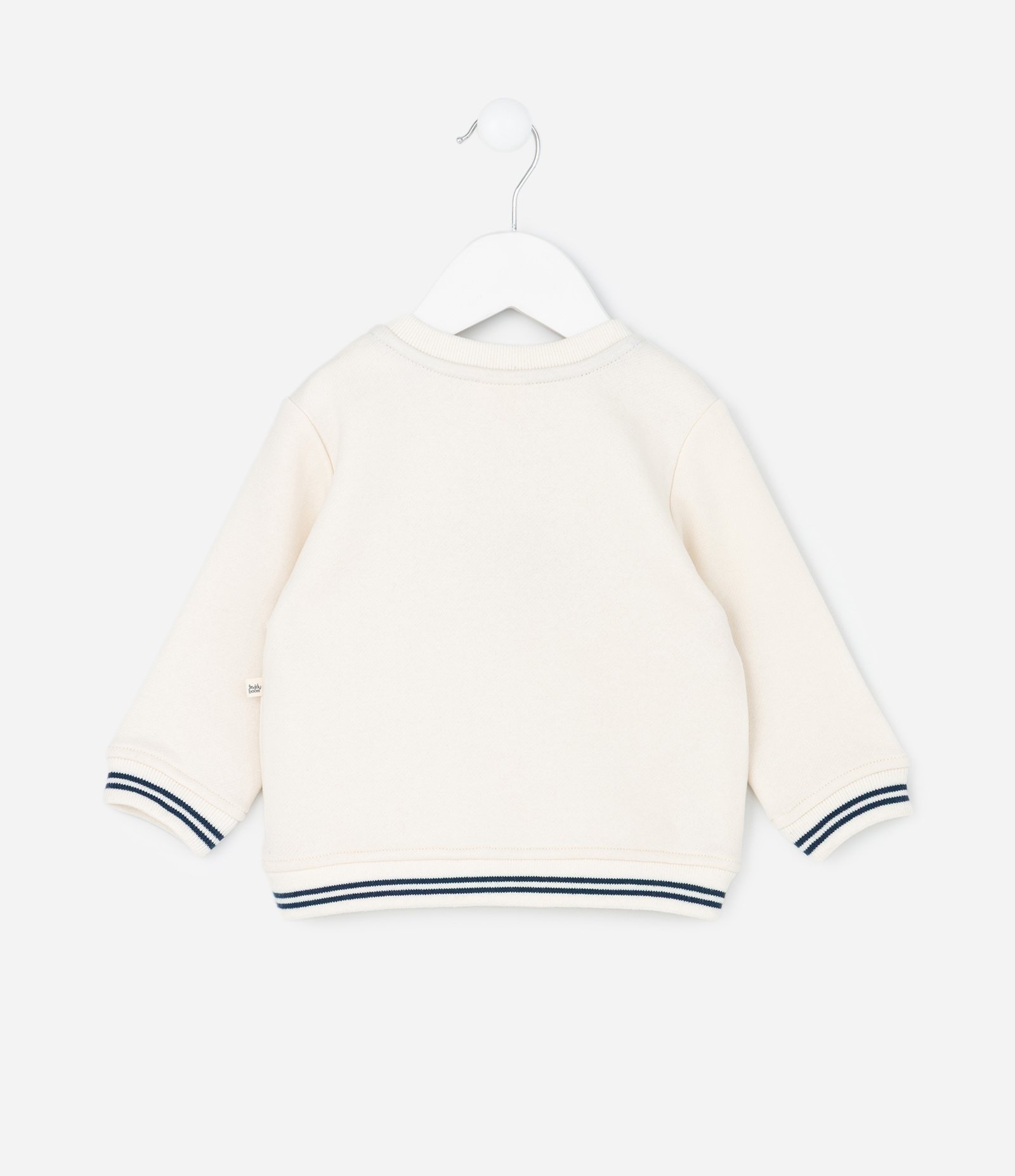 Casaco Infantil em Moletom com Bordado de Carro – Tam 0 a 18 Meses Off White 3