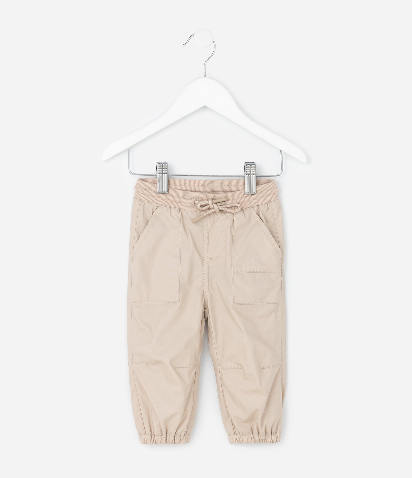 Calça Infantil Paper Touch com Bolsos – Tam RN a 18 Meses Bege 1