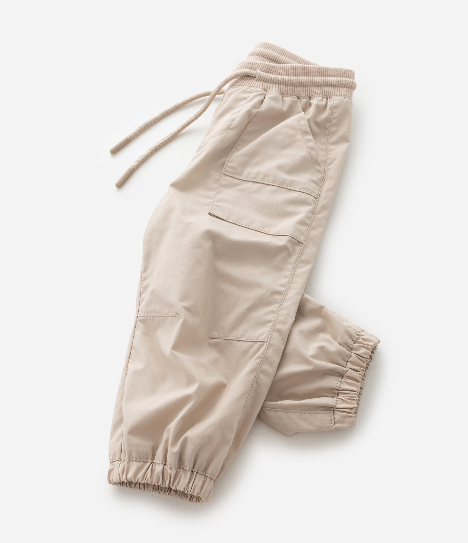 Calça Infantil Paper Touch com Bolsos – Tam RN a 18 Meses Bege 5