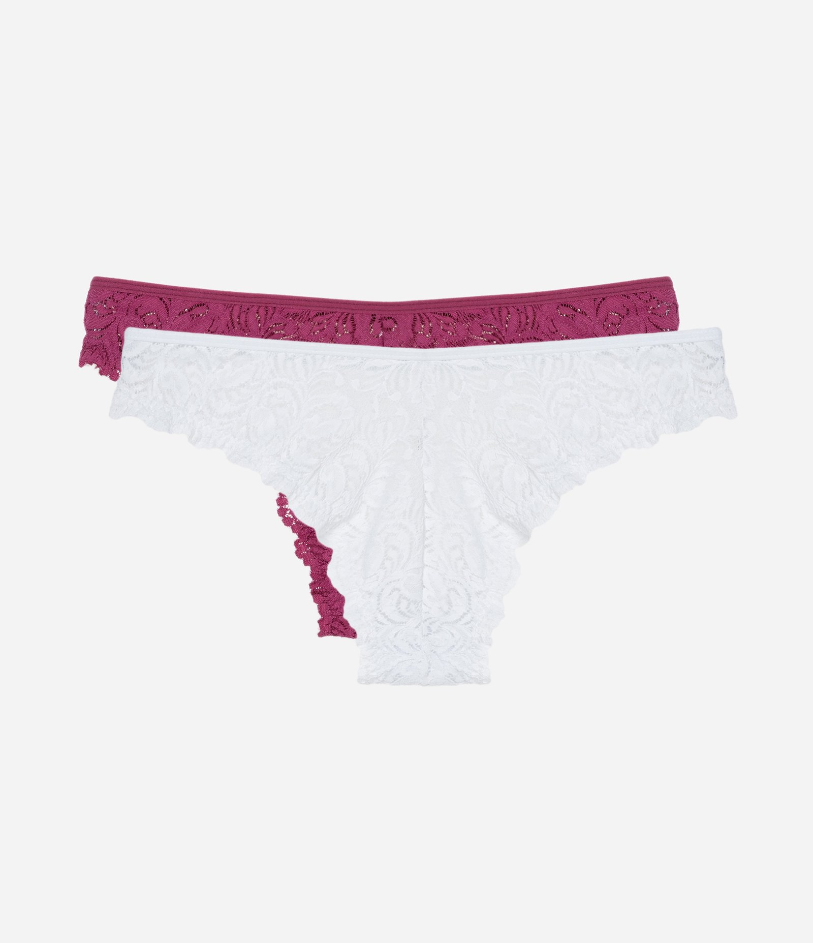 Kit 02 Calcinhas Biquíni em Renda Floral Multicores 2