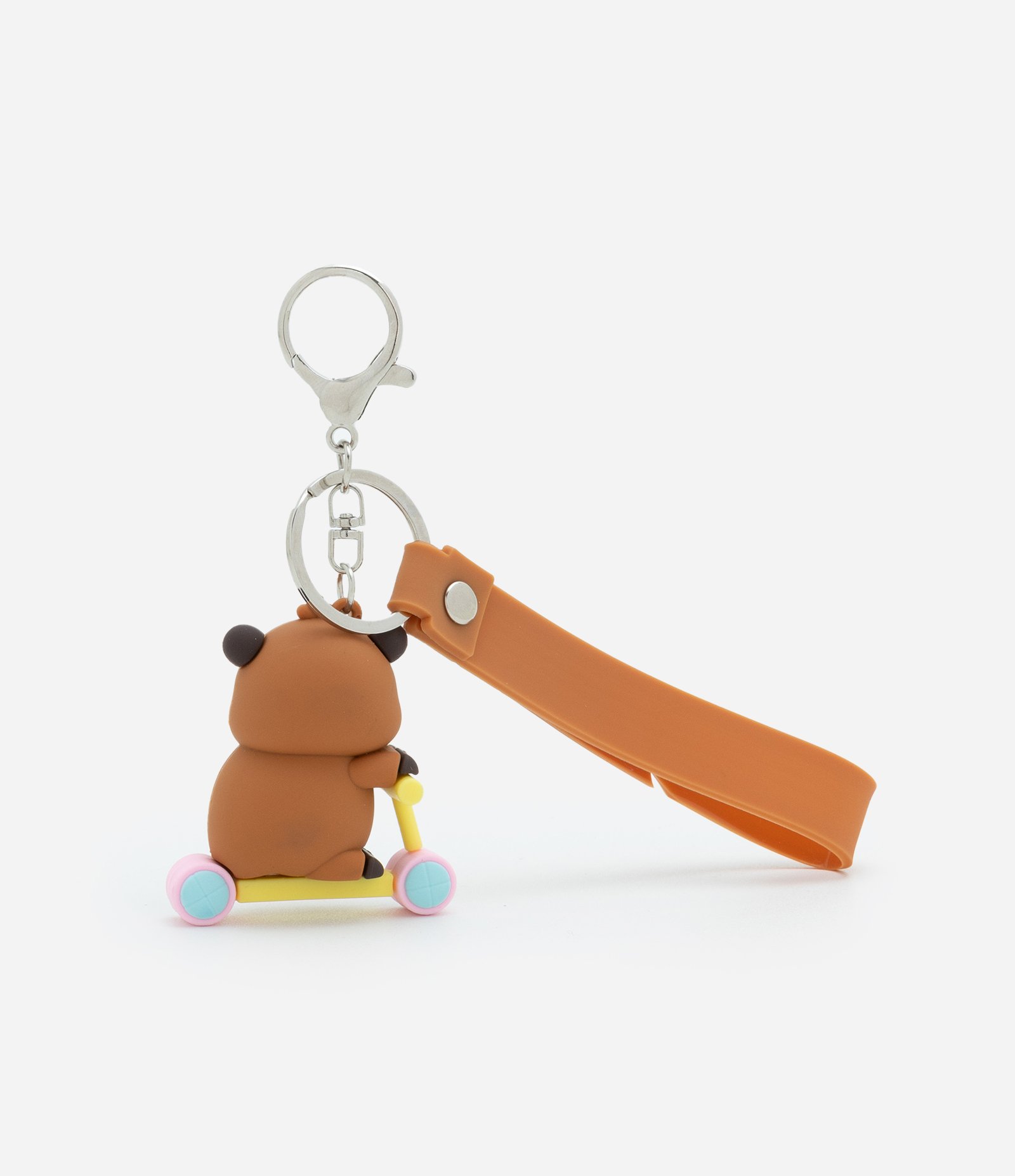 Chaveiro Infantil Capivara com Patinete Marrom 2