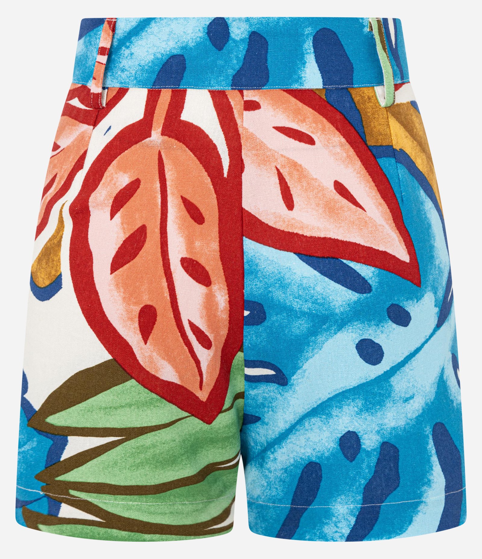 Short Estampado com Pregas e Cós Transpassado Multicores 2