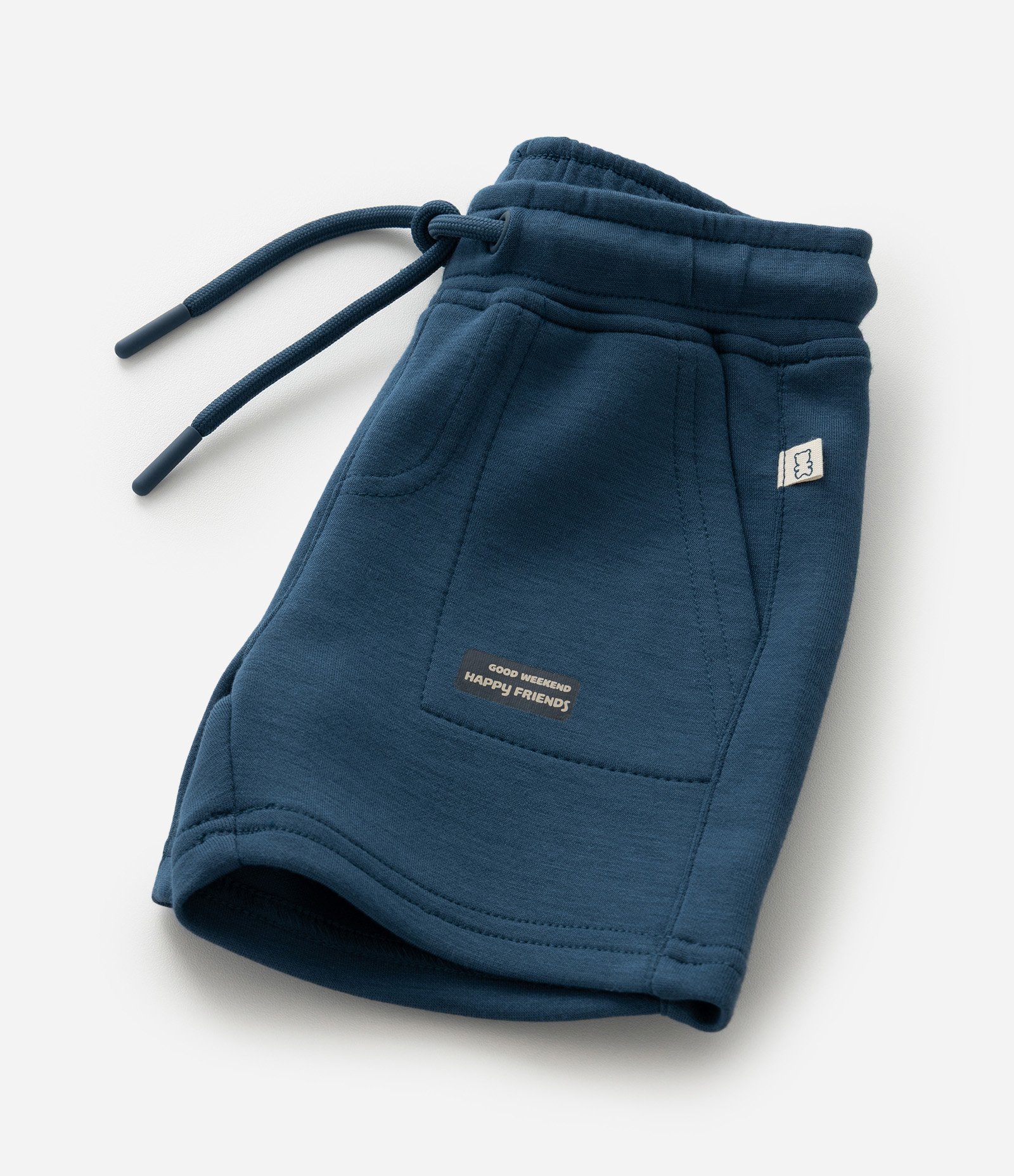 Bermuda Infantil com Bolsos - Tam RN a 18 Meses Azul Marinho 4