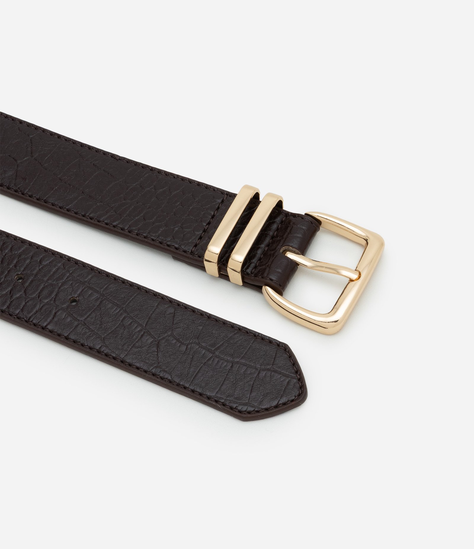 Kit 02 Cintos com Fivela Quadrada Off white / Preto 3