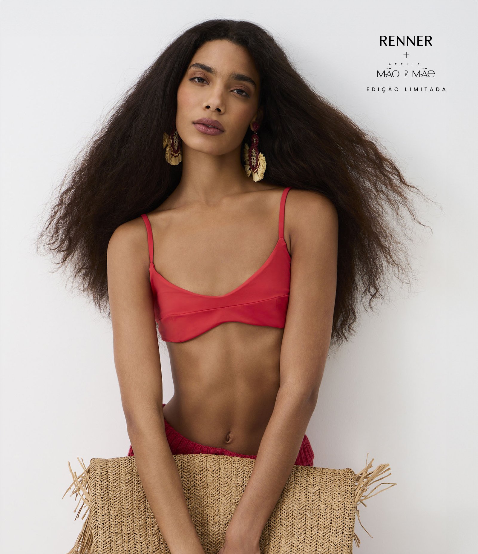 Biquíni Top Camisetinha em Microfibra com Franzidos Vermelho 1