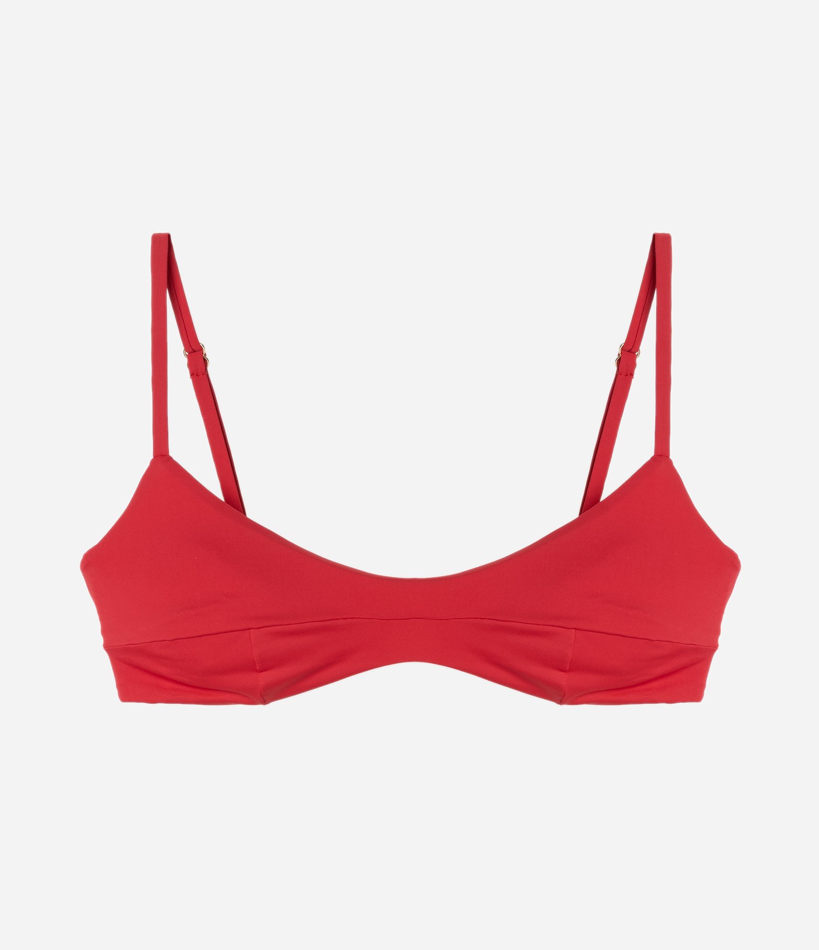 Biquíni Top Camisetinha em Microfibra com Franzidos Vermelho 4