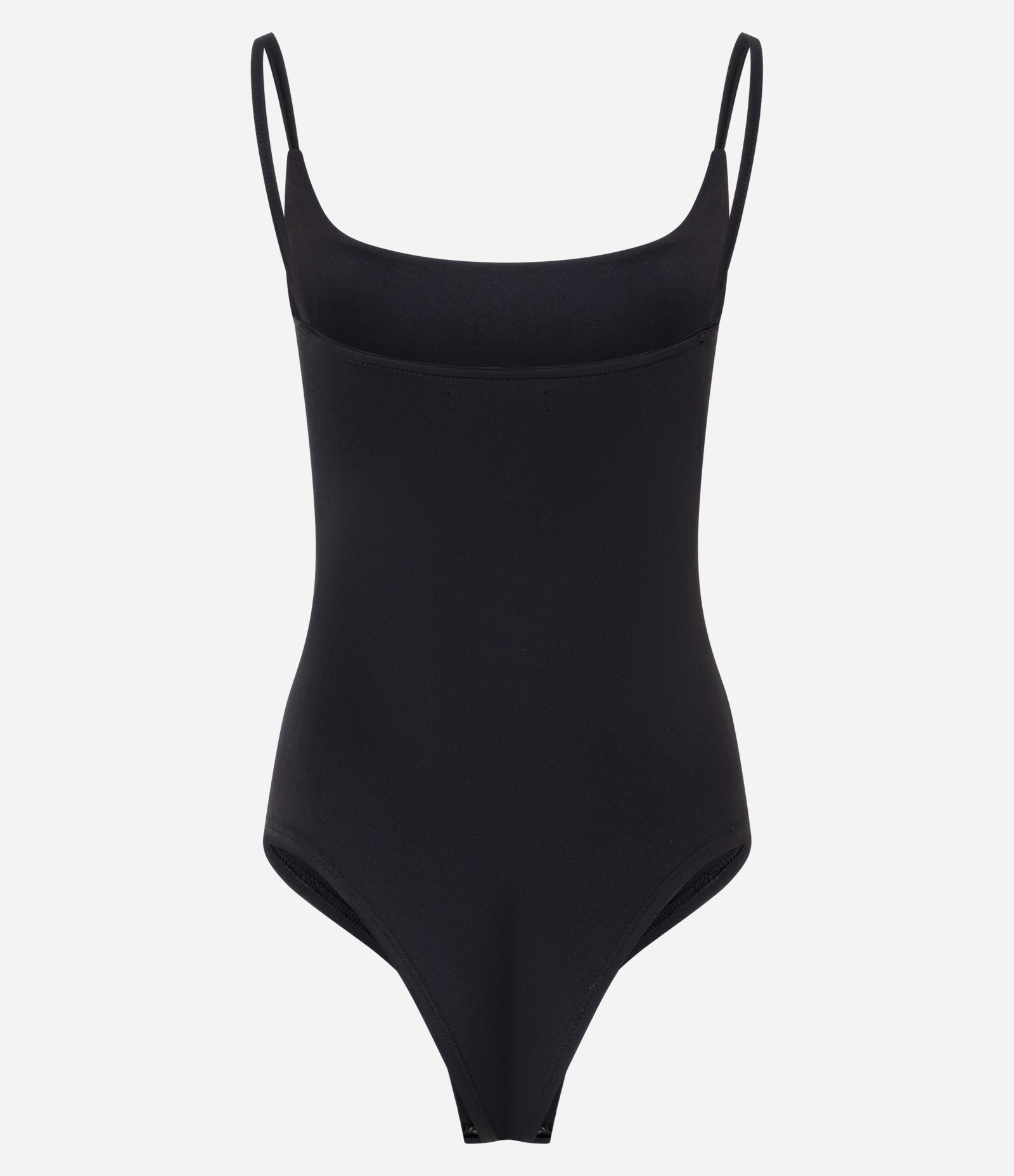 Body de Alça em Microfibra com Decote U Preto 6