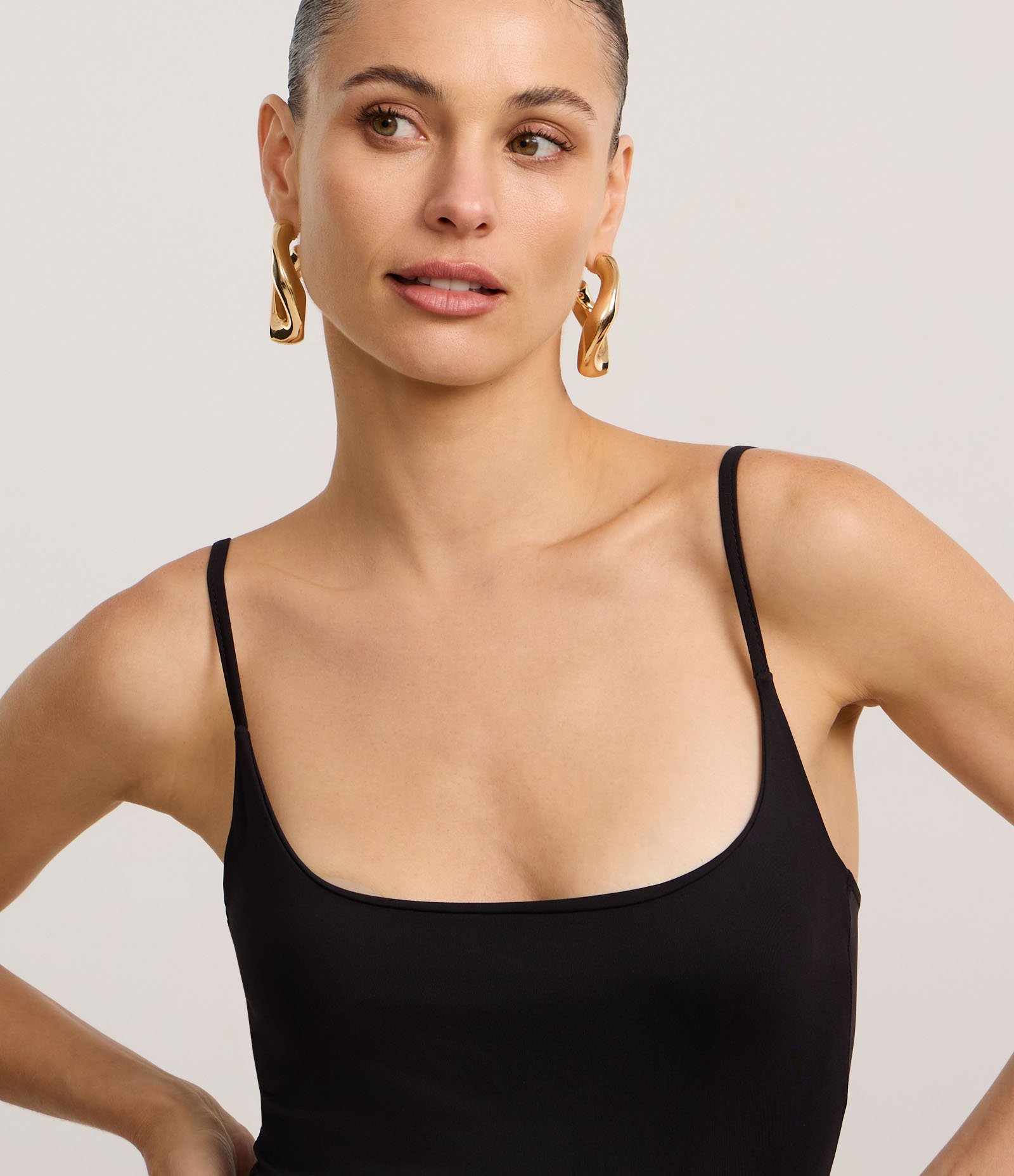 Body de Alça em Microfibra com Decote U Preto 3