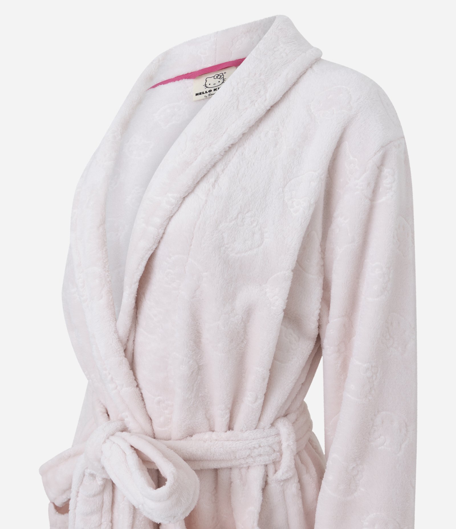 Robe Regular em Sherpa com Textura Hello Kitty Rosa 2