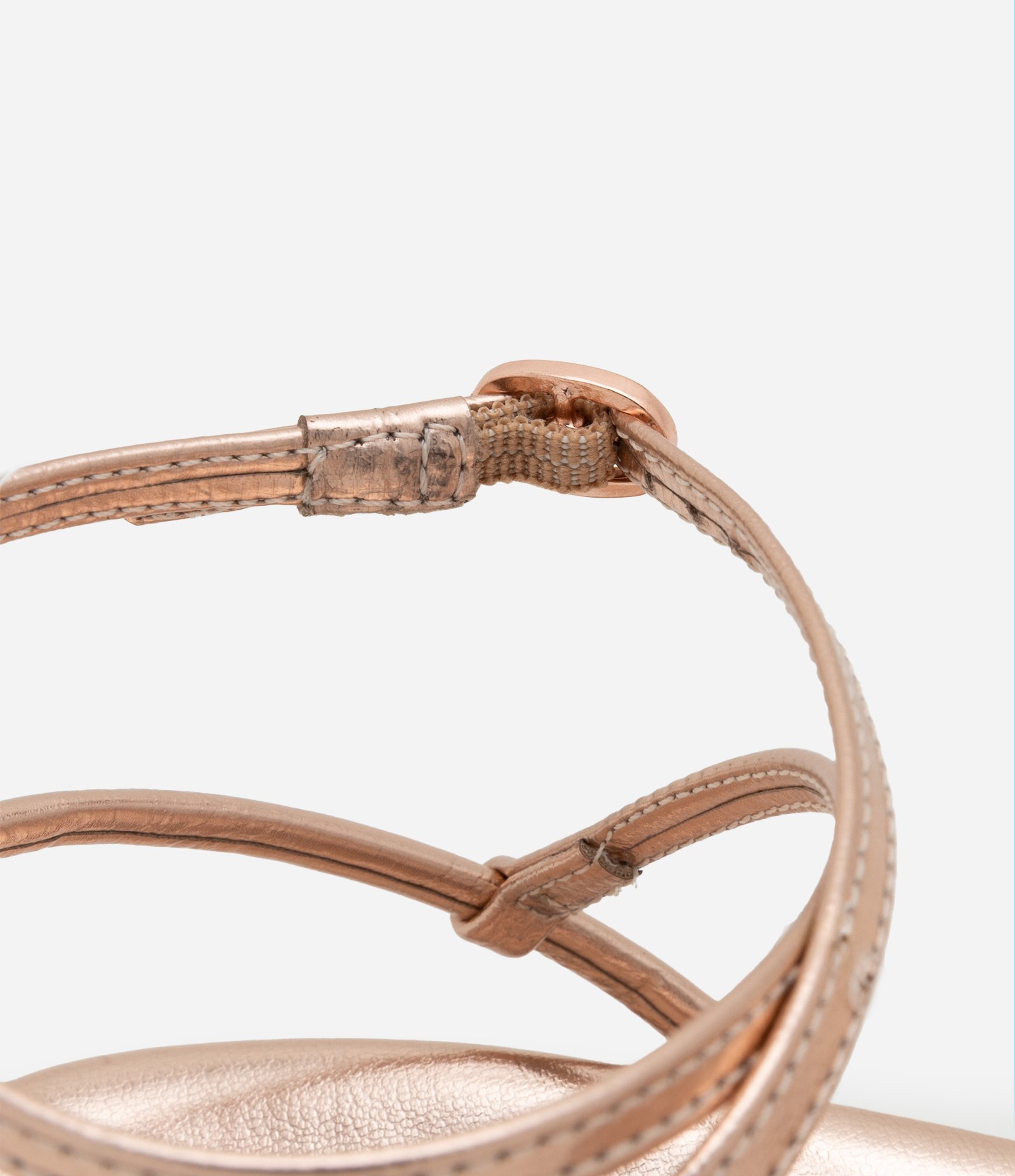 Sandália Rasteira Sport Sandal com Tiras de Brilho Rosê 3