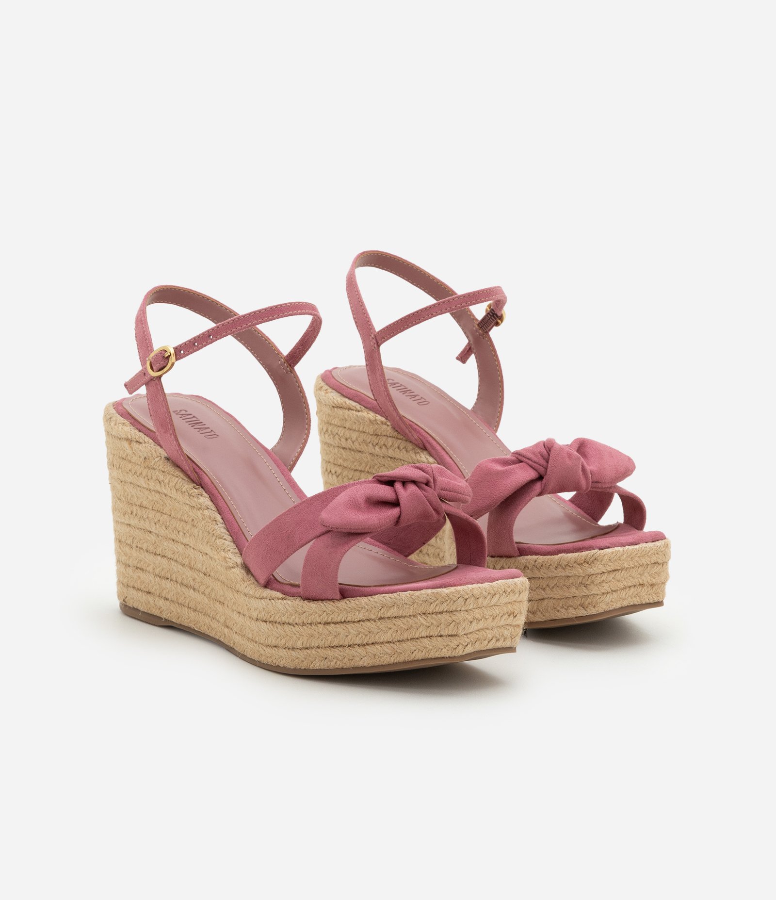 Sandália Anabela com Nózinho na Tira Frontal Rosa 3