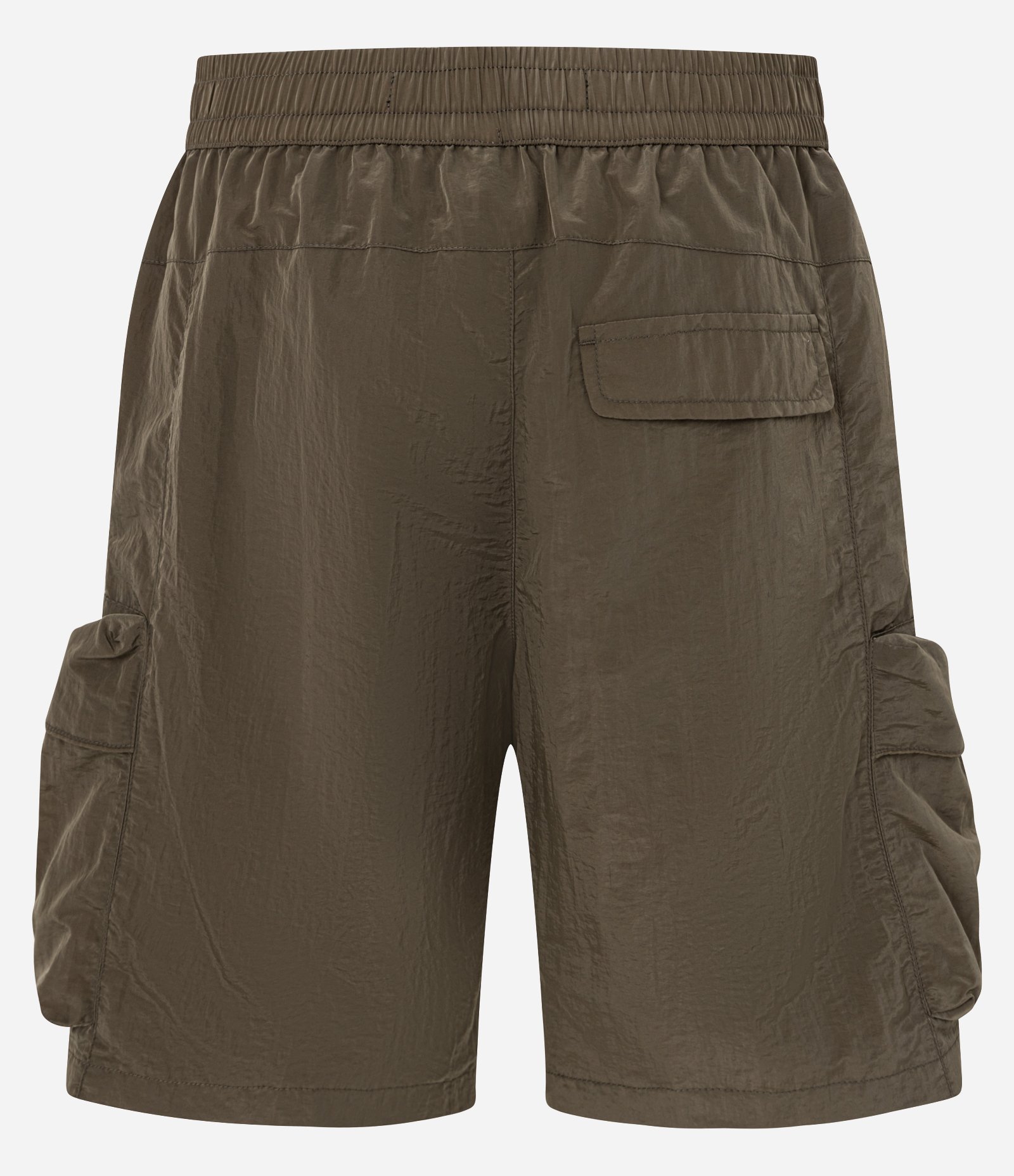 Bermuda Baggy Cropped em Microfibra com Bolsos Cargo Pockets Marrom 5