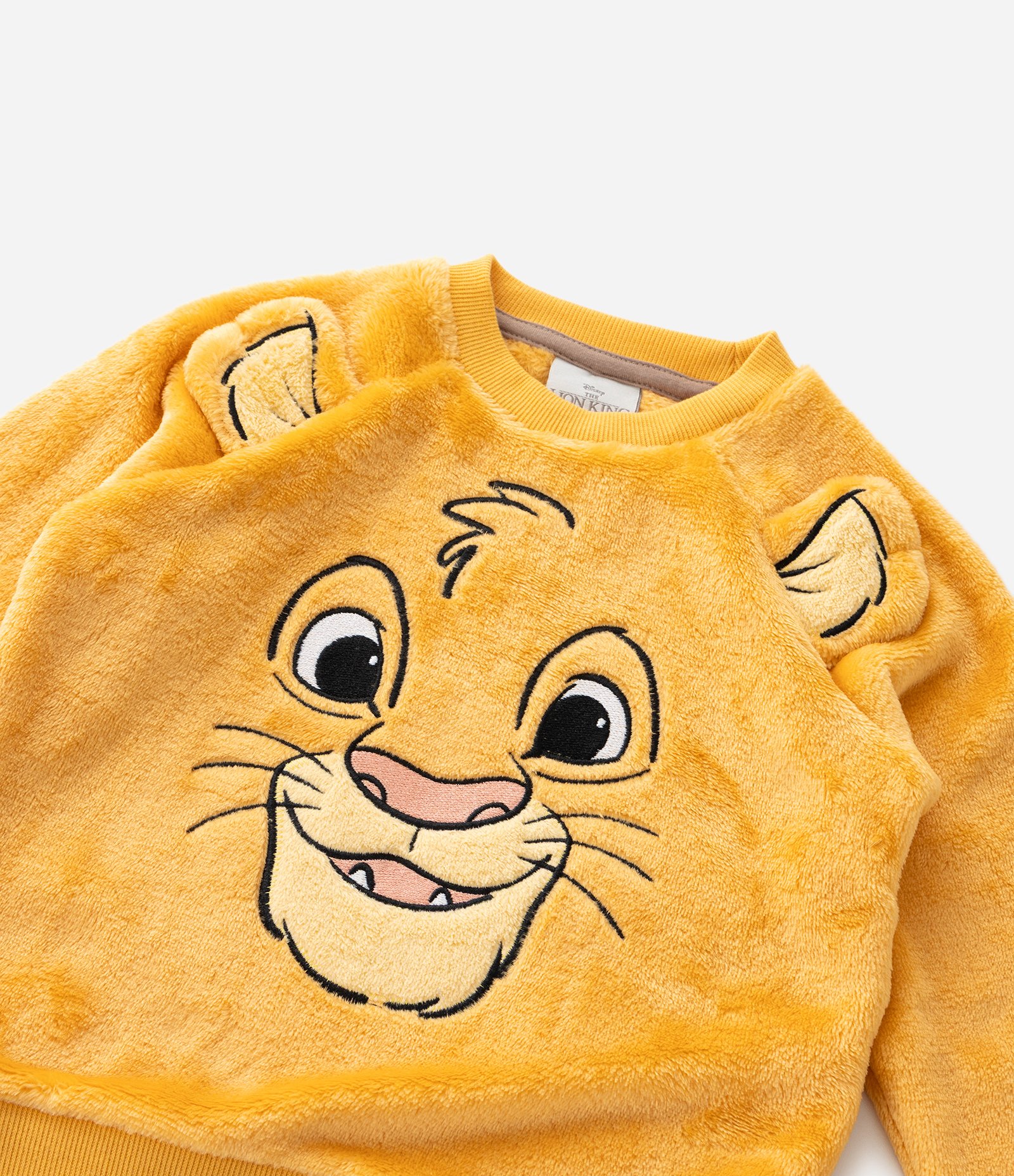 Pijama Infantil Rei Leão com Simba e Orelhas 3D – Tam 1 a 4 Anos Amarelo/Marrom 12