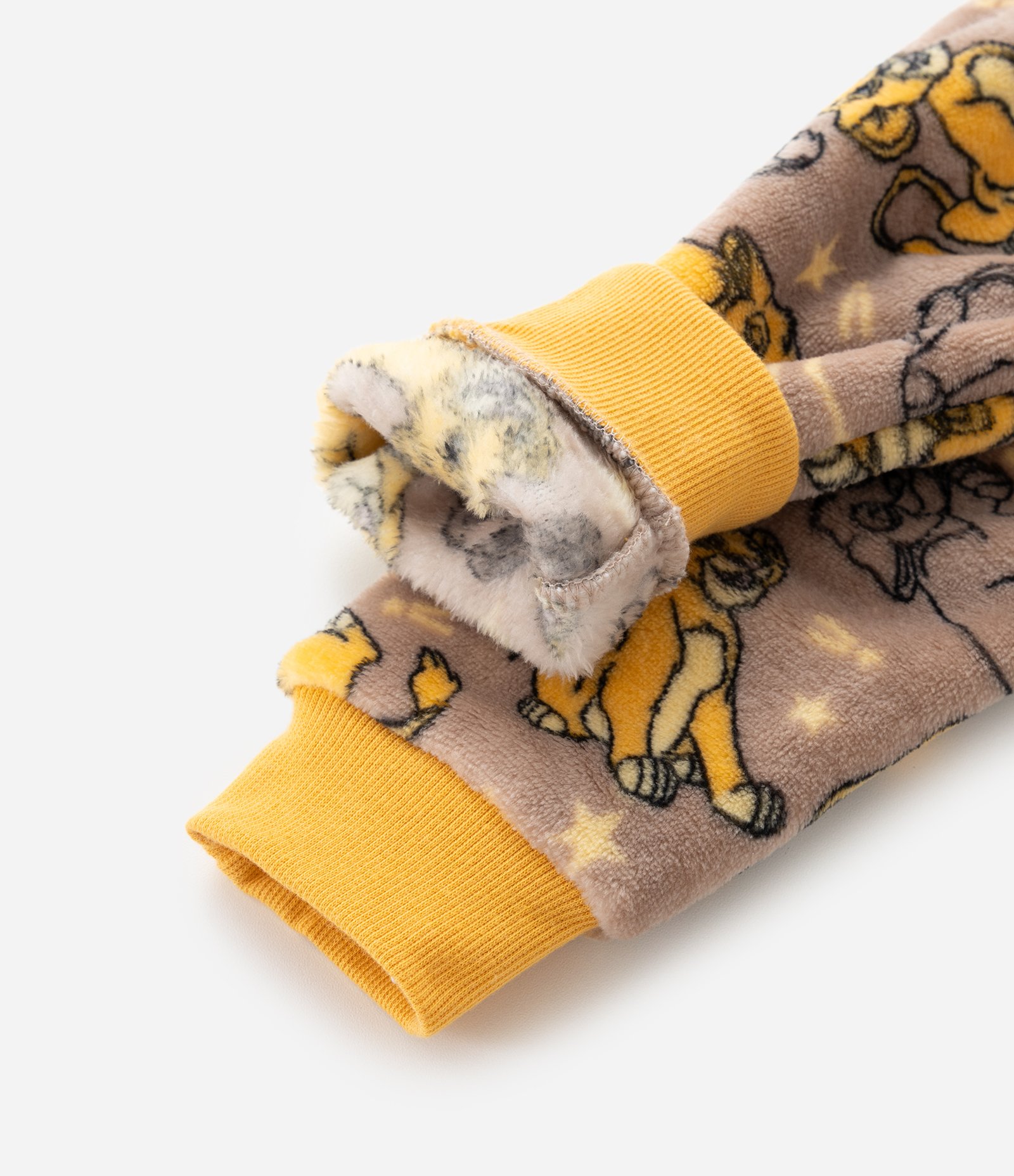 Pijama Infantil Rei Leão com Simba e Orelhas 3D – Tam 1 a 4 Anos Amarelo/Marrom 6