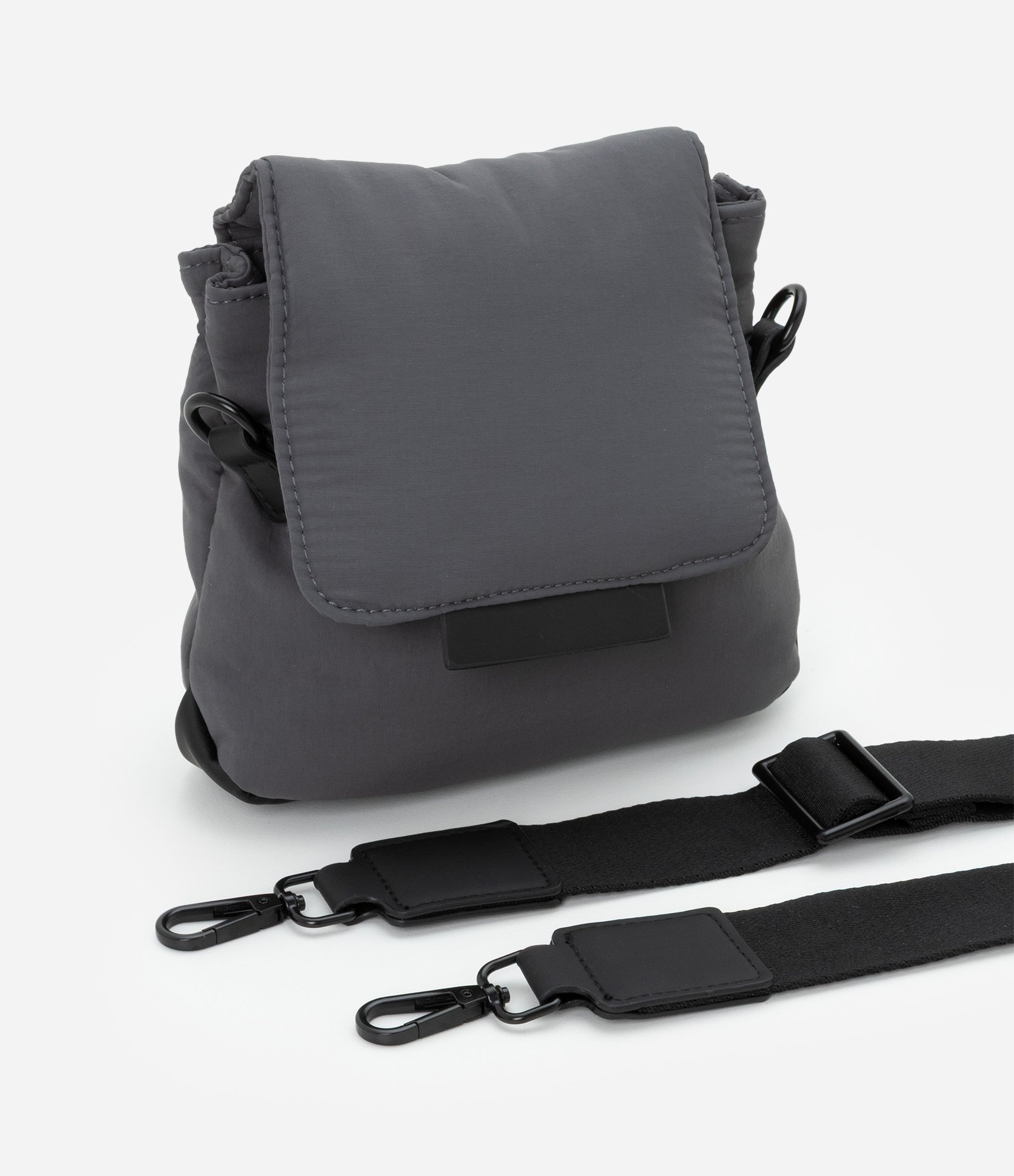 Bolsa Shoulder Bag com bolso Cinza 9