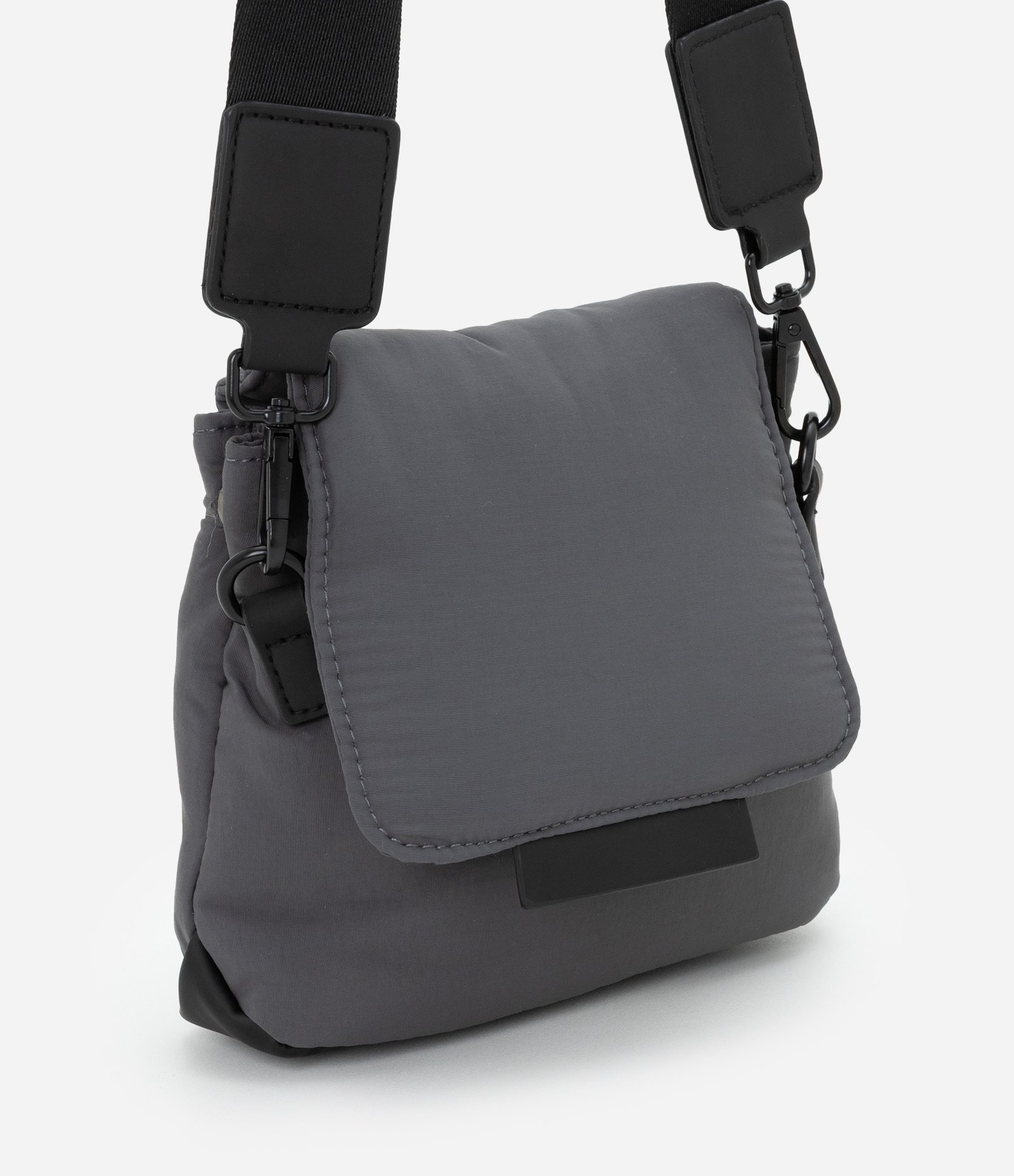 Bolsa Shoulder Bag com bolso Cinza 10