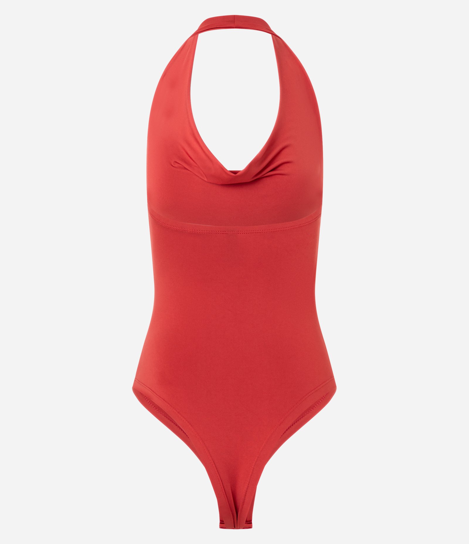Body Frente Única em Jersey com Decote Degagê Vermelho 6
