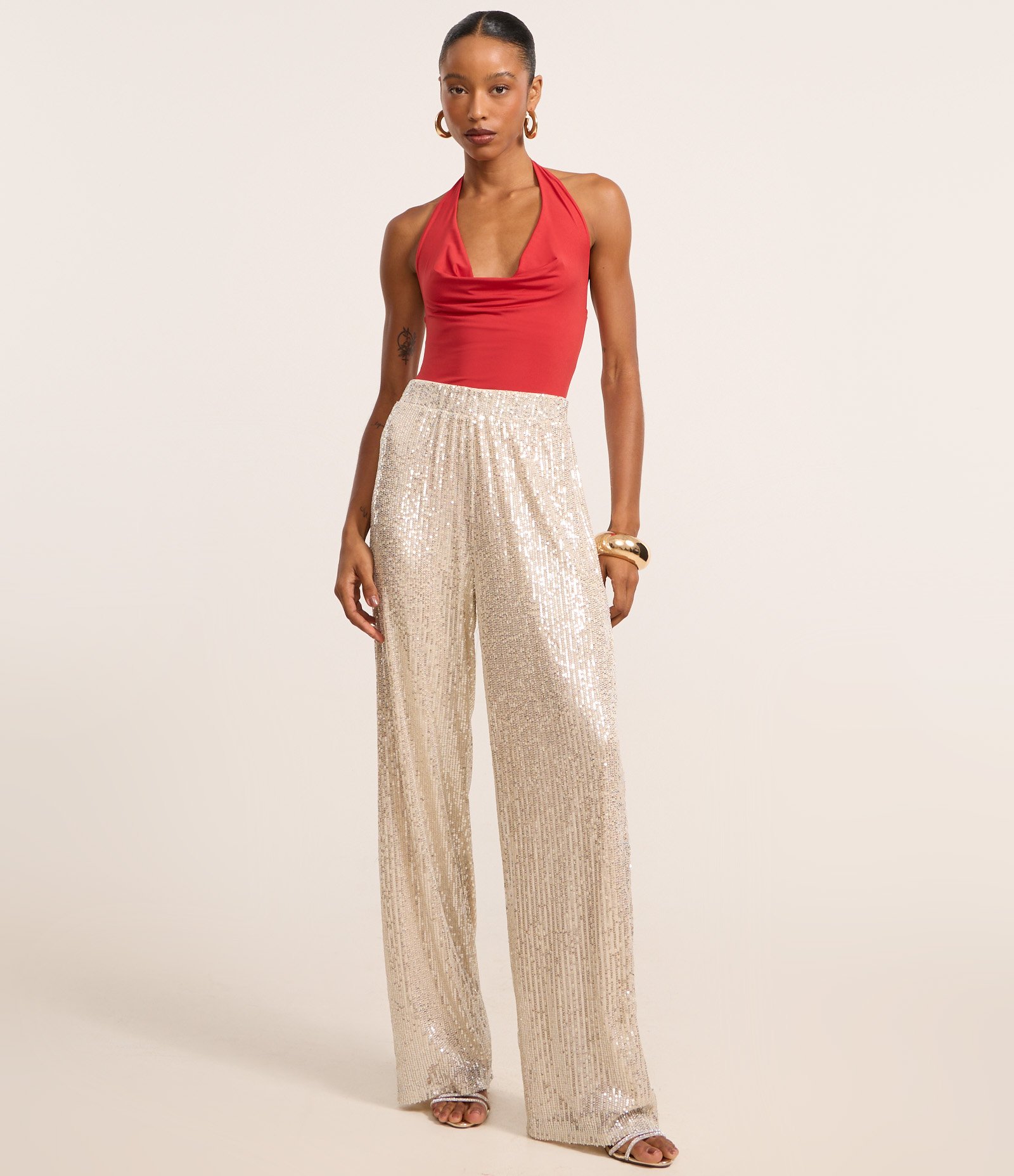 Body Frente Única em Jersey com Decote Degagê Vermelho 2