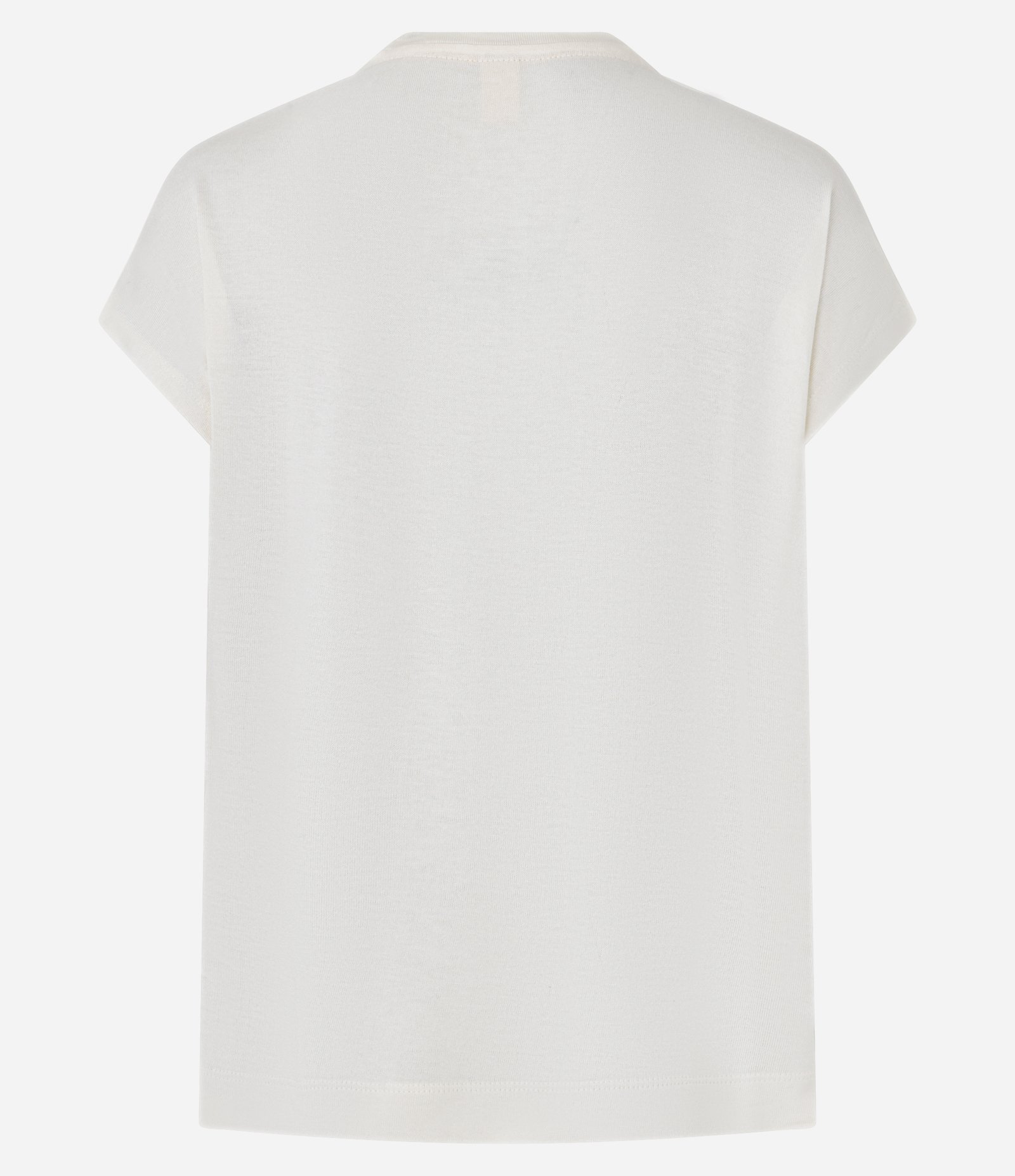 Blusa em Viscose com Paetês Metalizados no Peito Off White 7