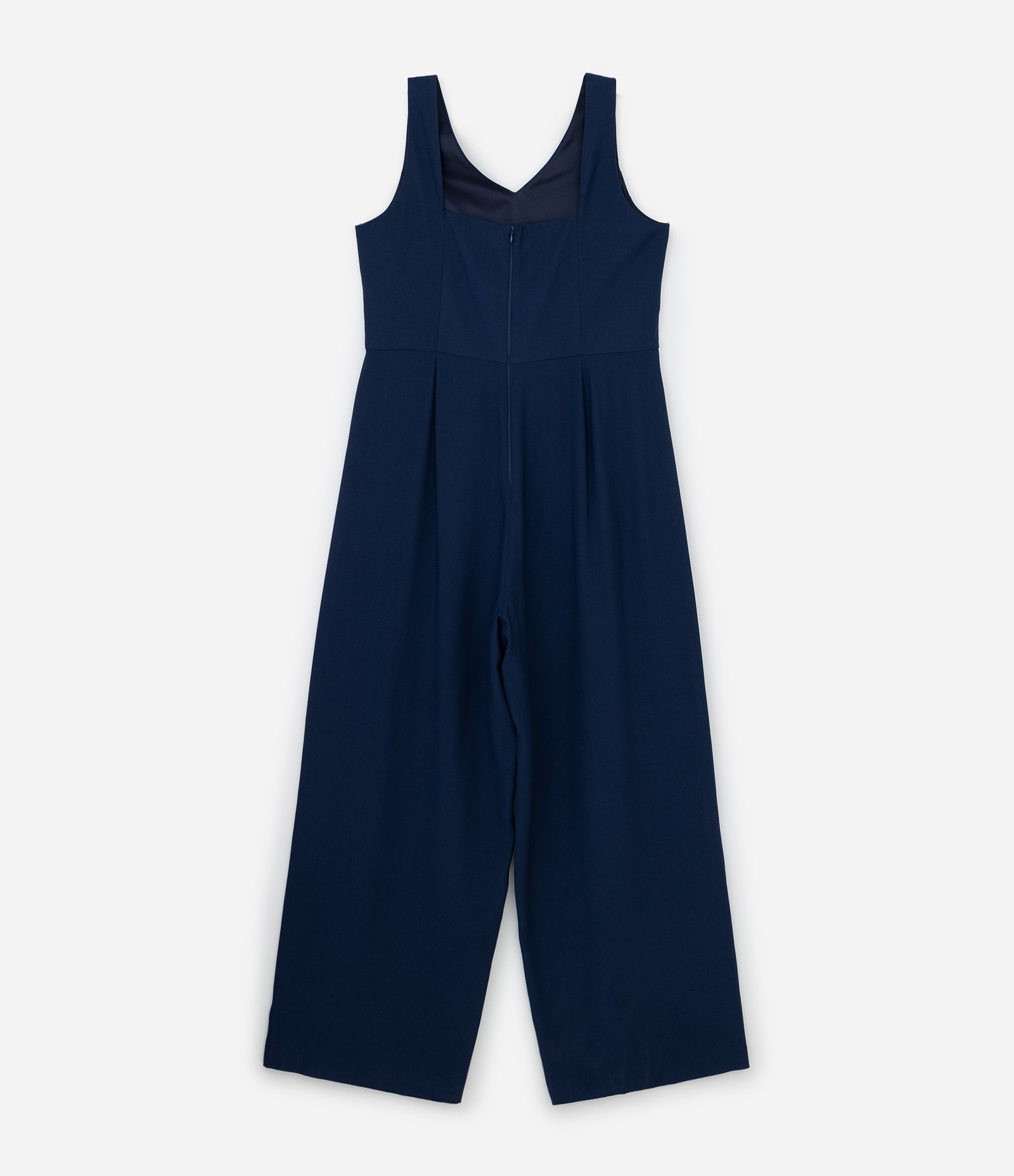 Macacão Pantalona Longo Alfaiatado Curve & Plus Size Azul 3