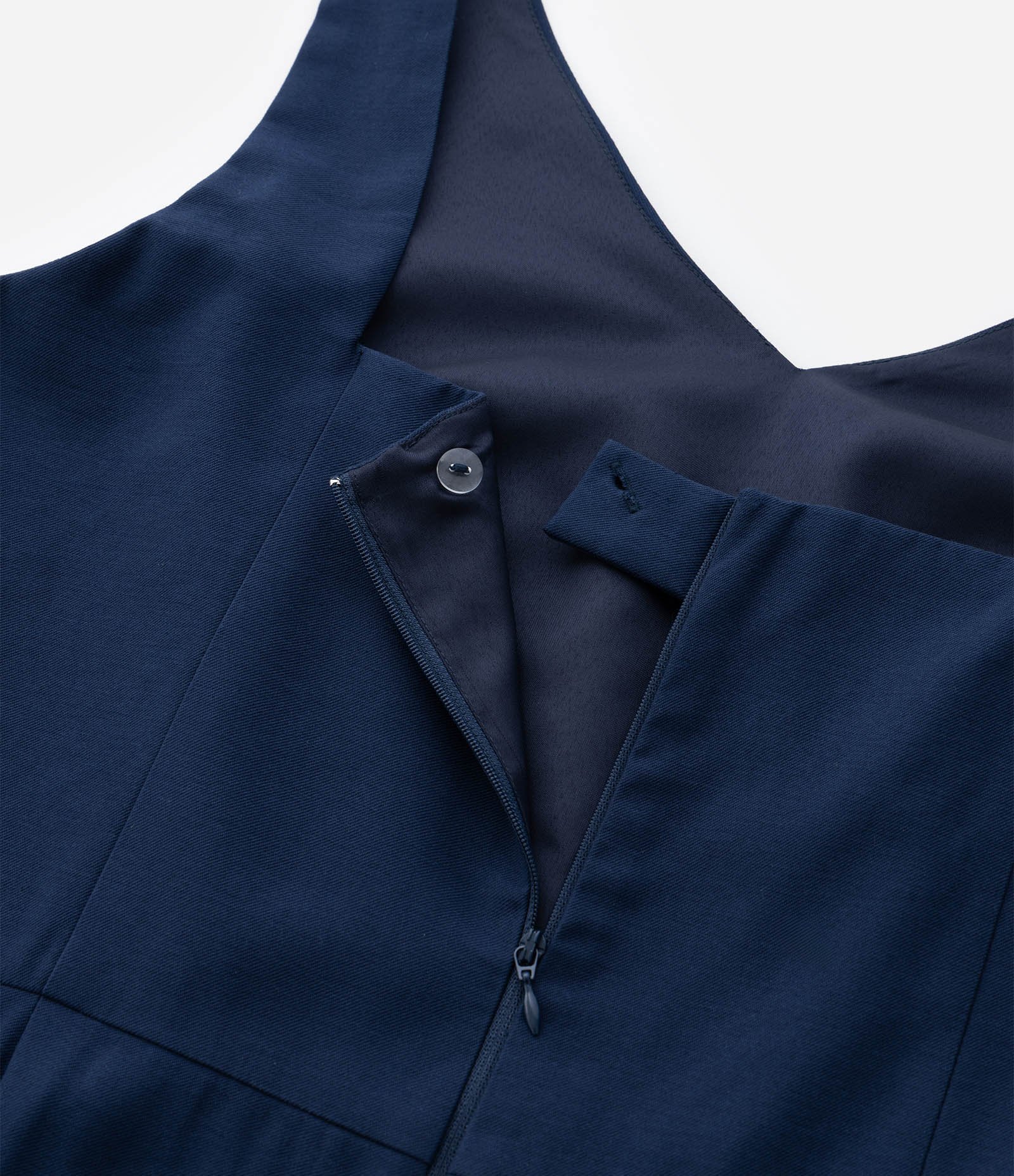 Macacão Pantalona Longo Alfaiatado Curve & Plus Size Azul 4