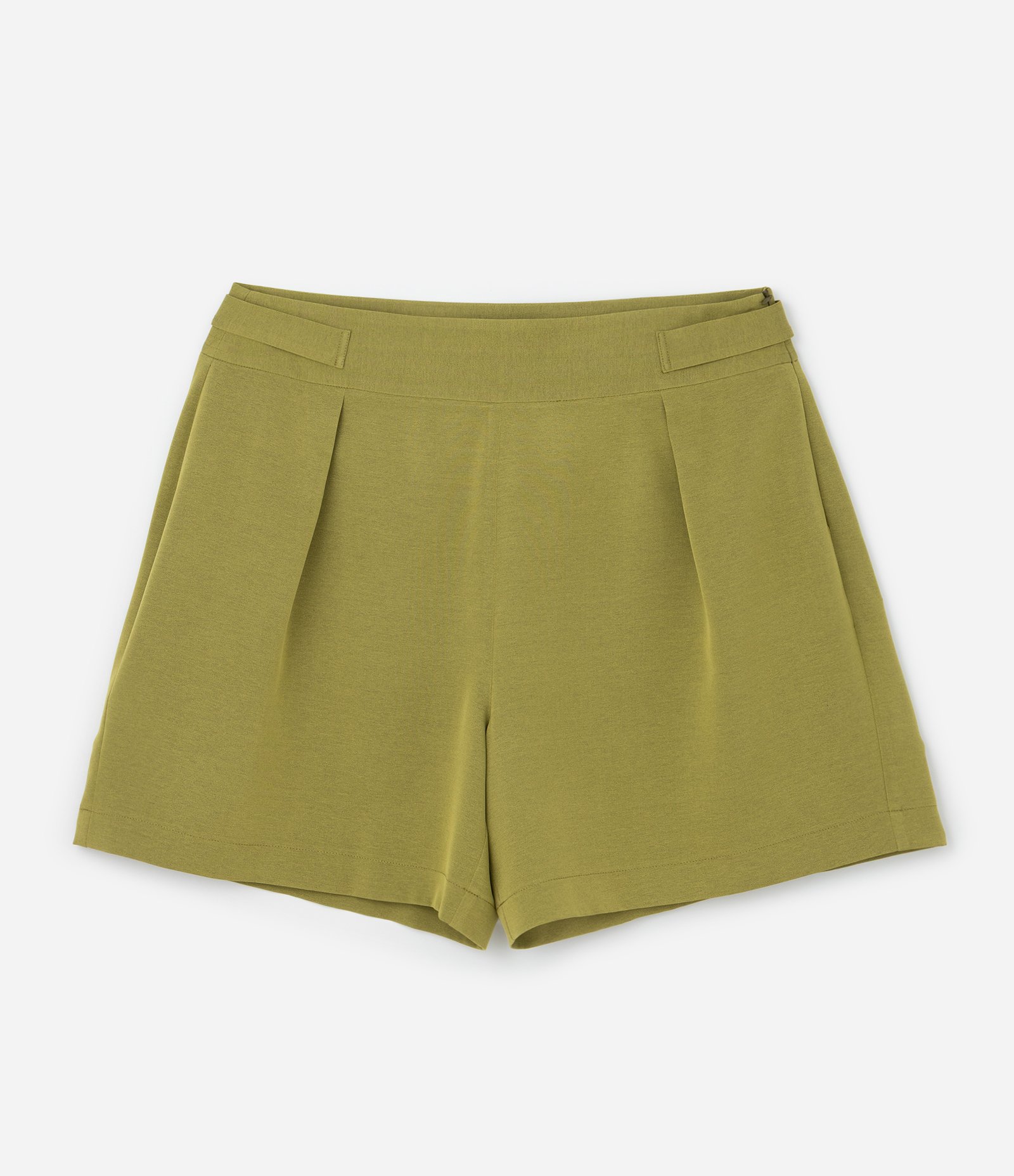 Bermuda Alfaiatada com Fivelas no Cós Curve & Plus Size Verde Oliva 5