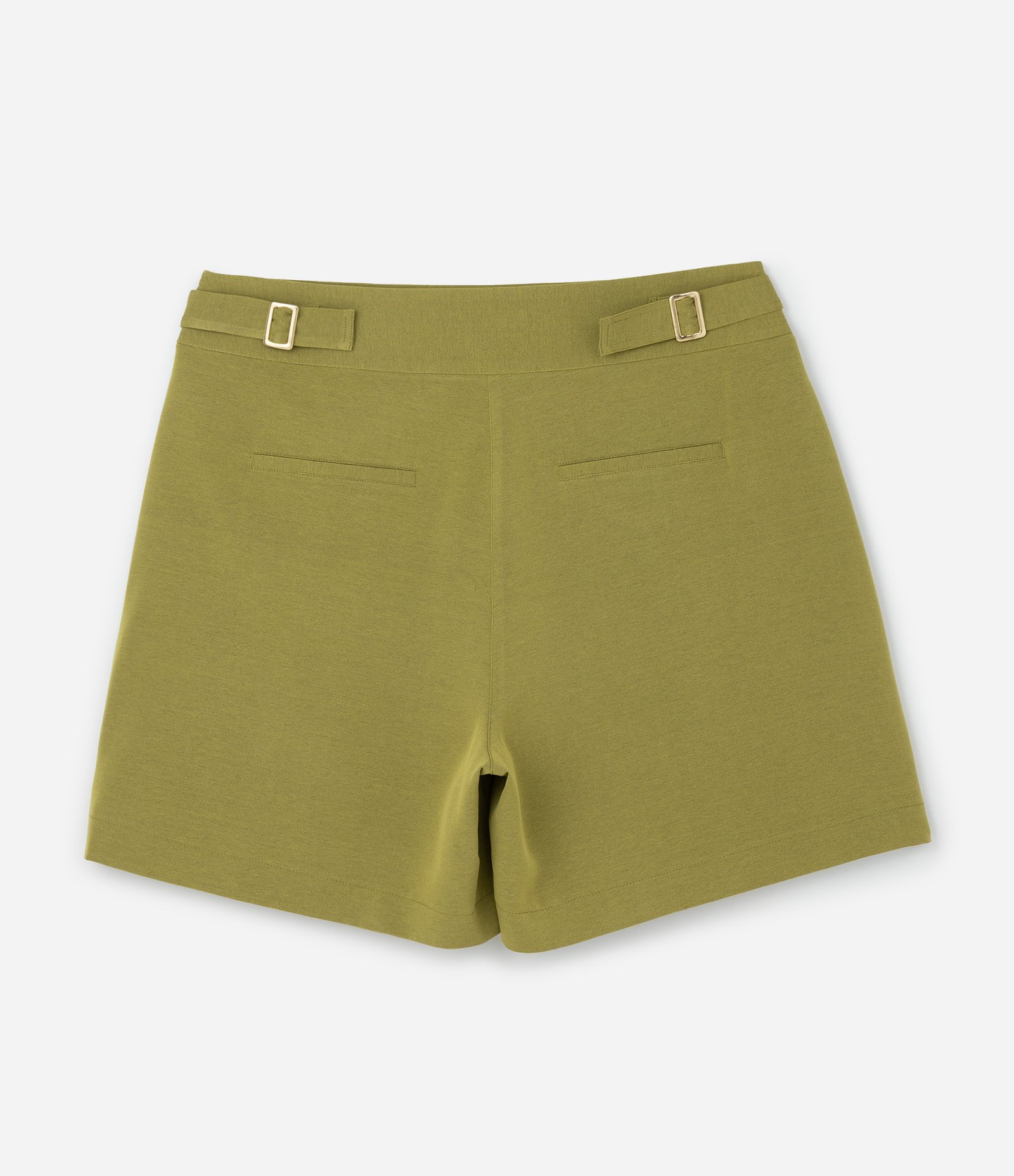 Bermuda Alfaiatada com Fivelas no Cós Curve & Plus Size Verde Oliva 6