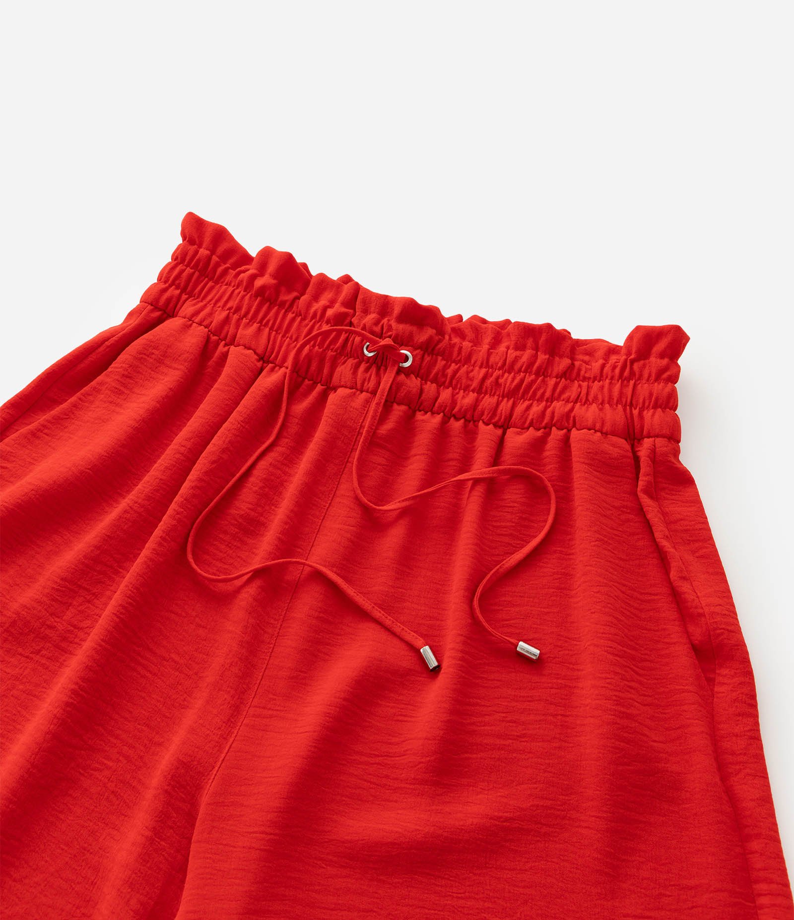 Calça Pantalona em Crepe com Cós Elástico Curve & Plus Size Vermelho 7